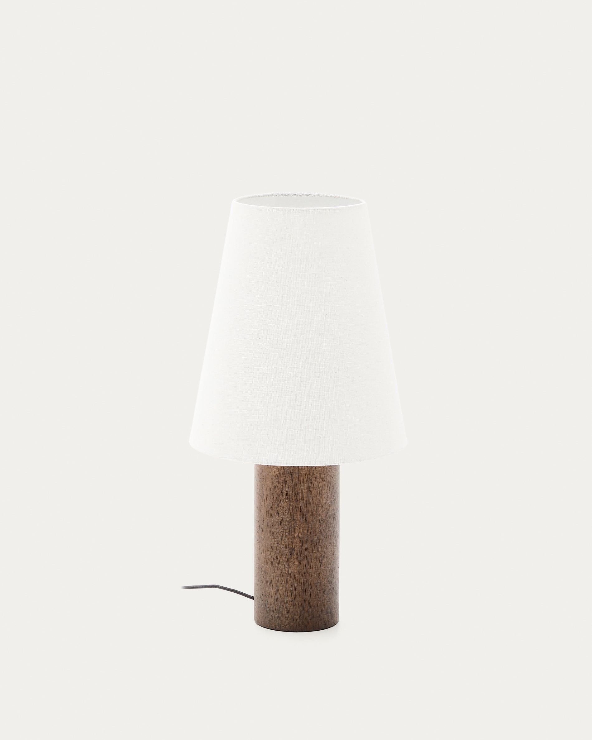 Marga table lamp made from solid rubber wood with dark finish - Product View