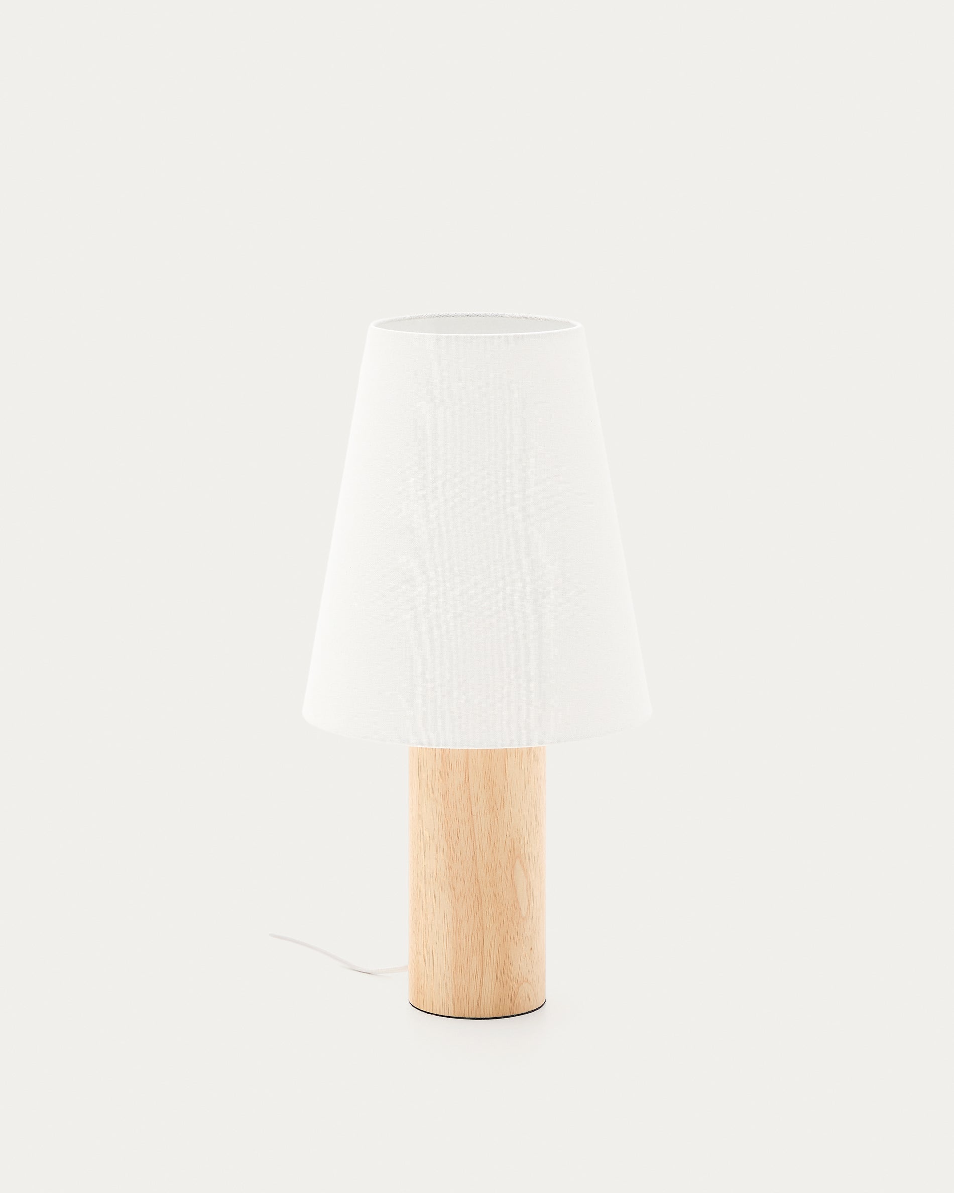 Marga table lamp made from solid rubber wood with natural finish - Product View