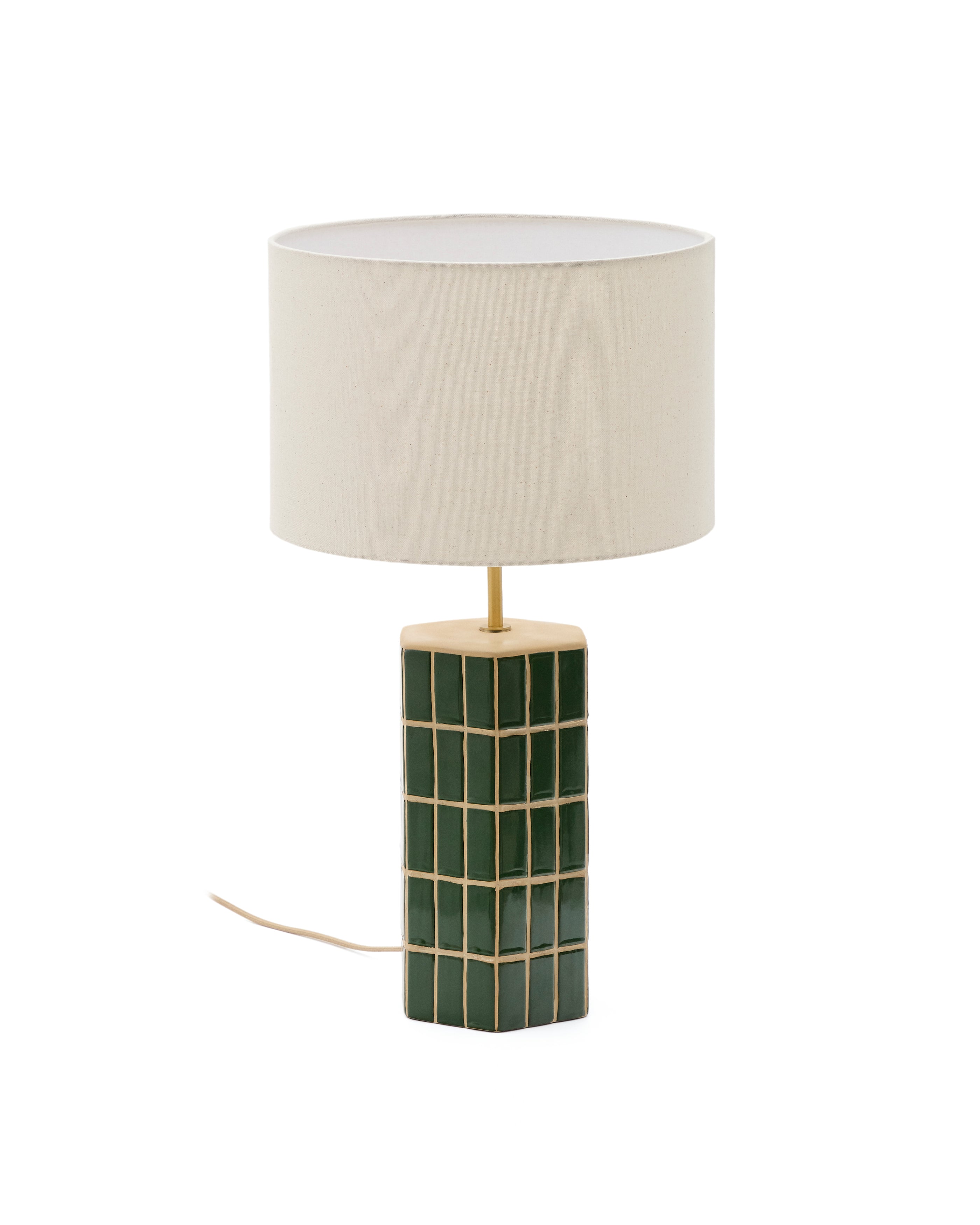 Rue green ceramic table lamp - Product Image