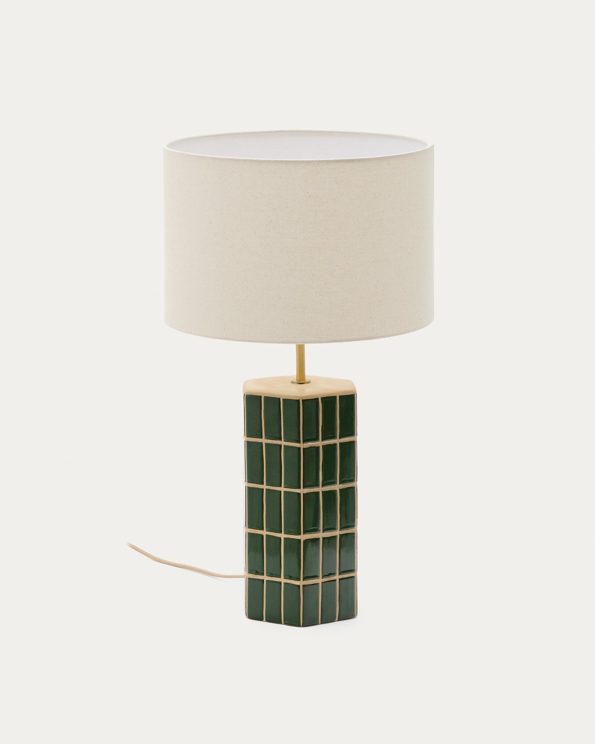 Rue green ceramic table lamp - Product View