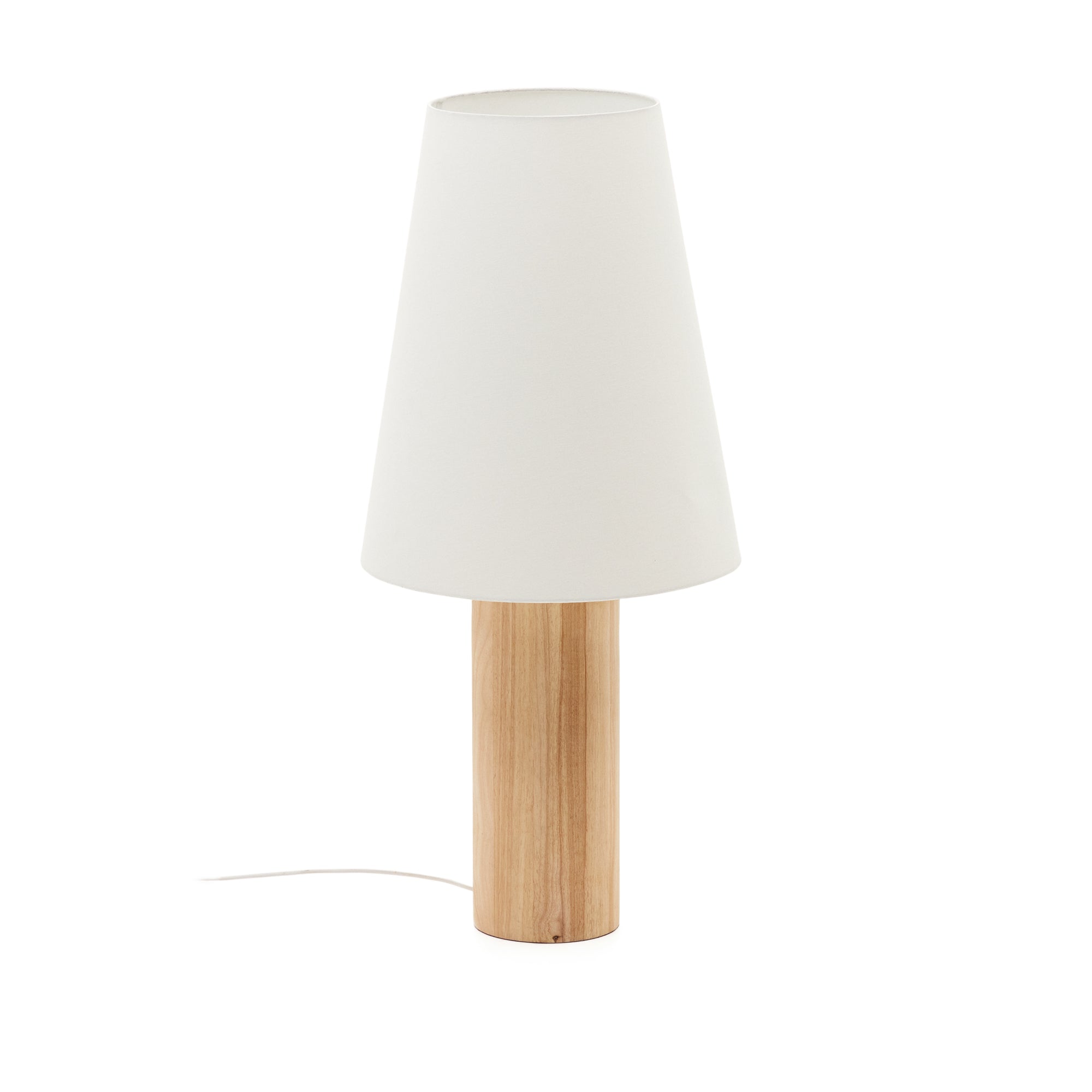 Marga floor lamp in solid wood with natural finish - Product Image
