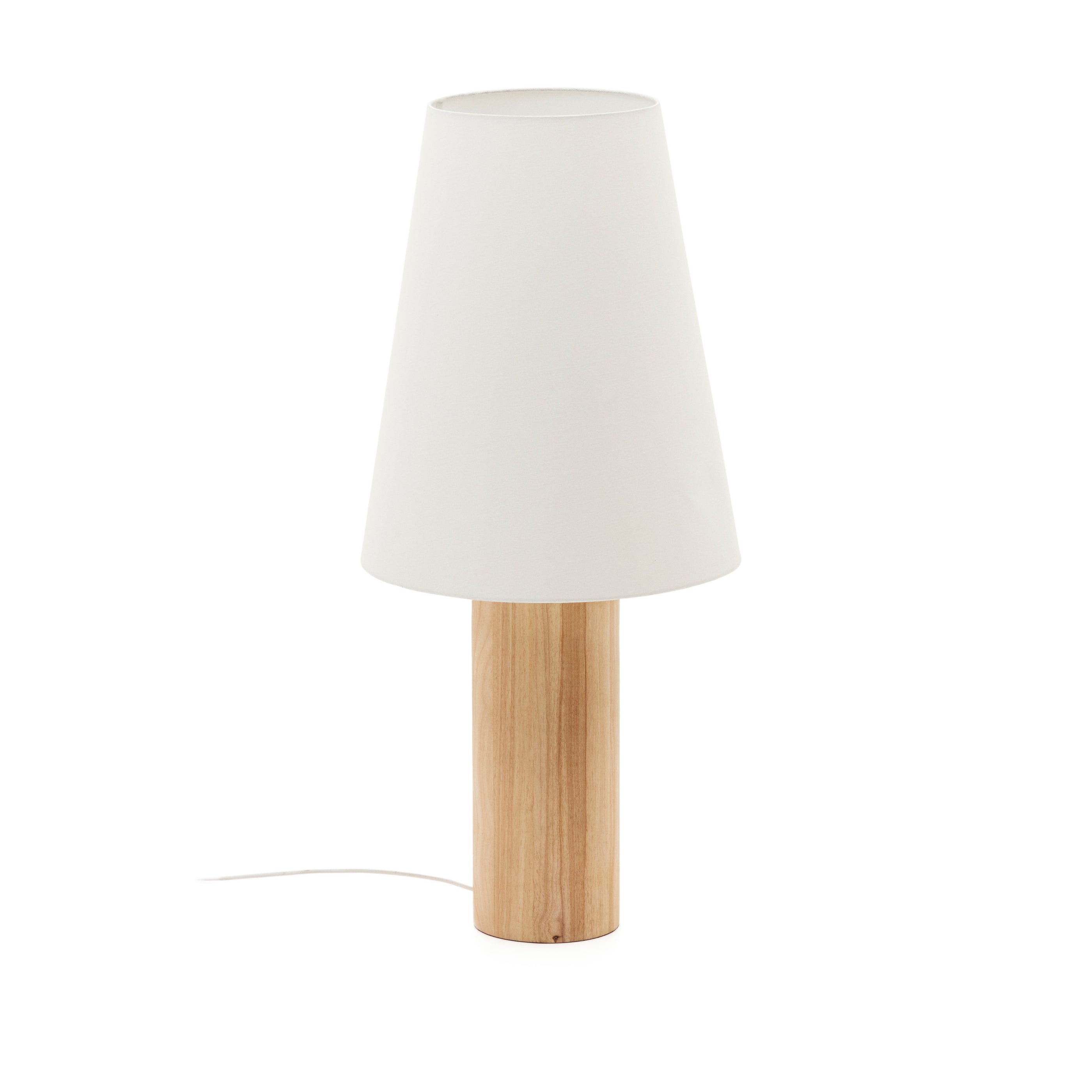 Marga floor lamp in solid wood with natural finish - Product Image