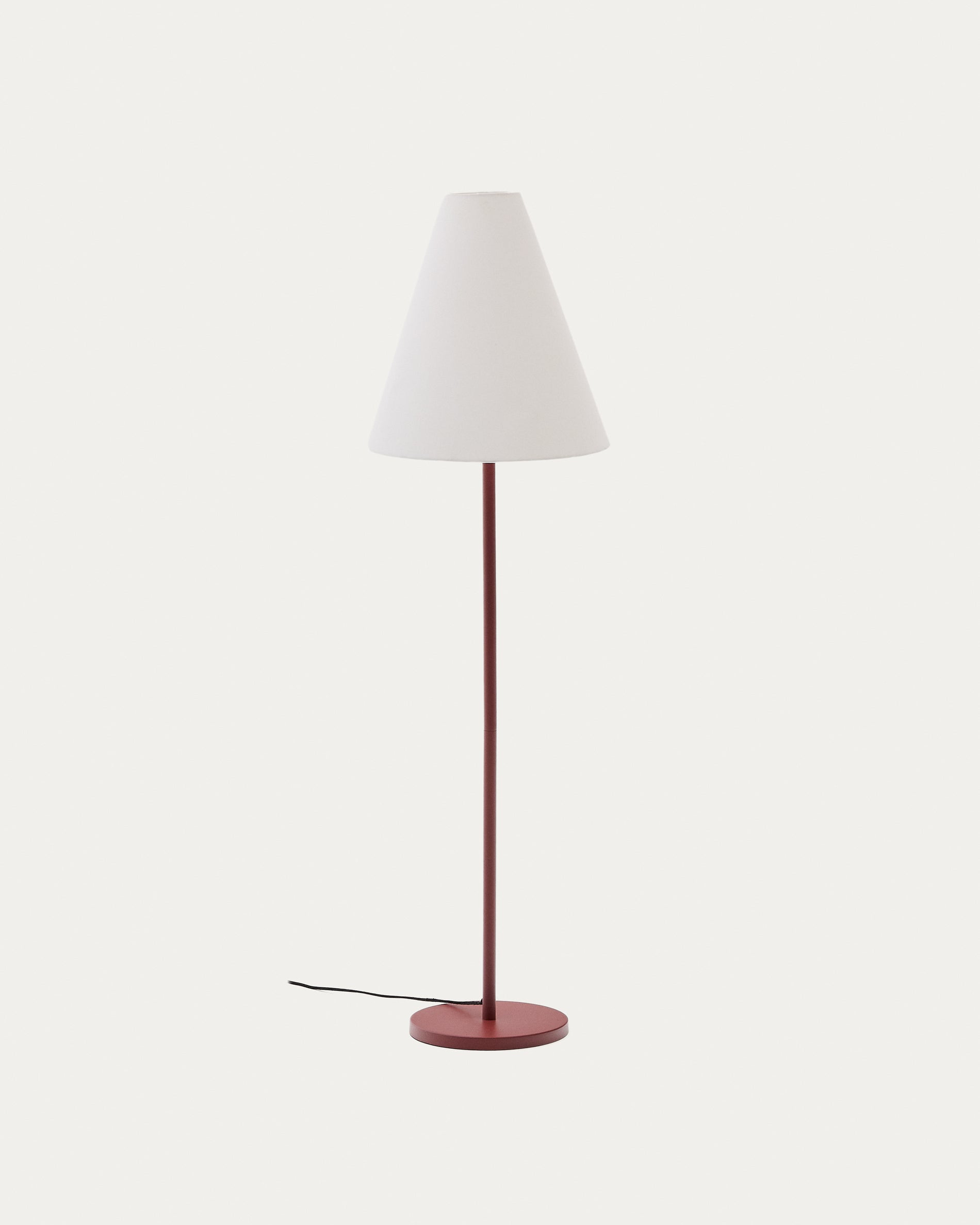 Navat floor lamp with a metal base in a terracotta painted finish - Product View