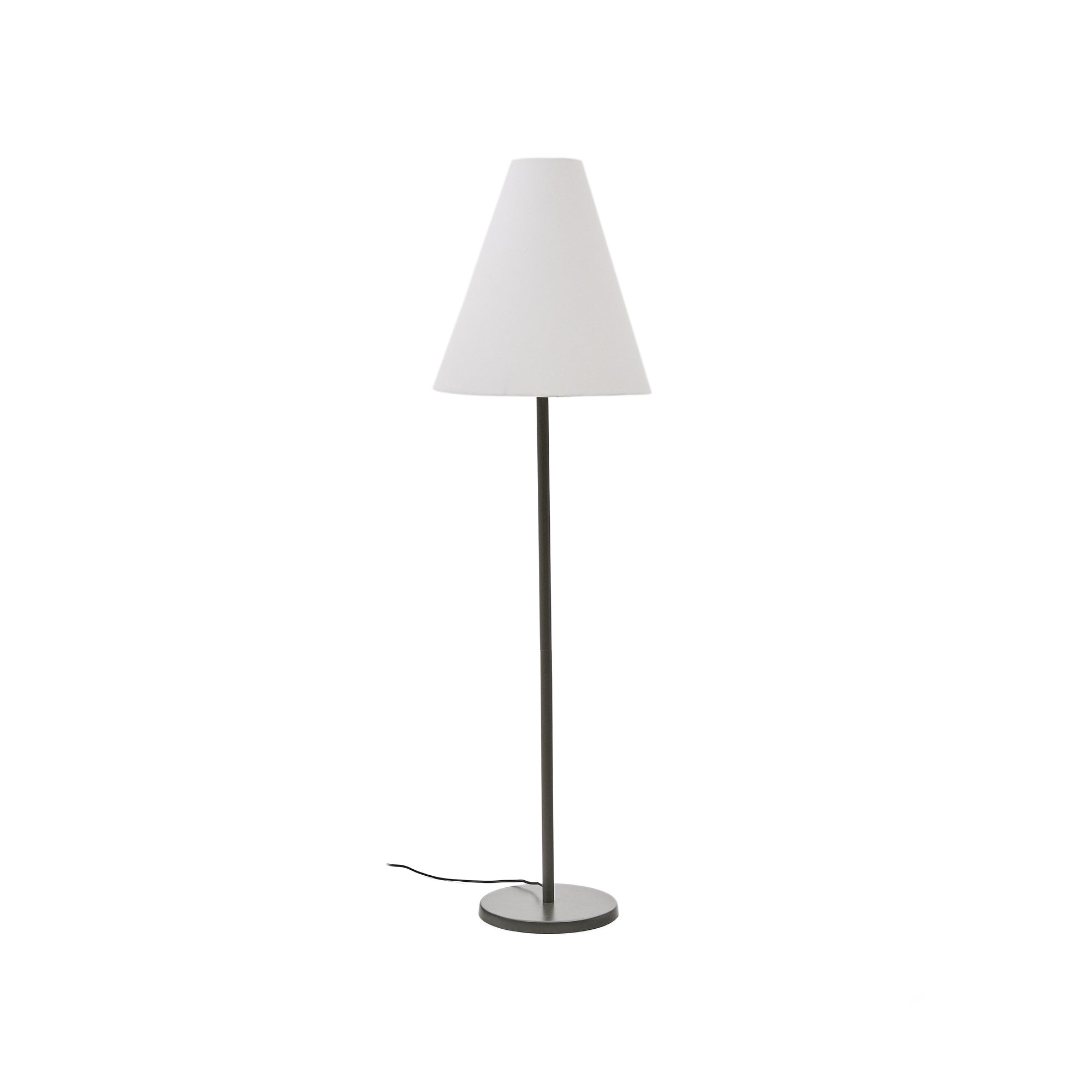 Navat floor lamp with a metal base in a green painted finish - Product Image