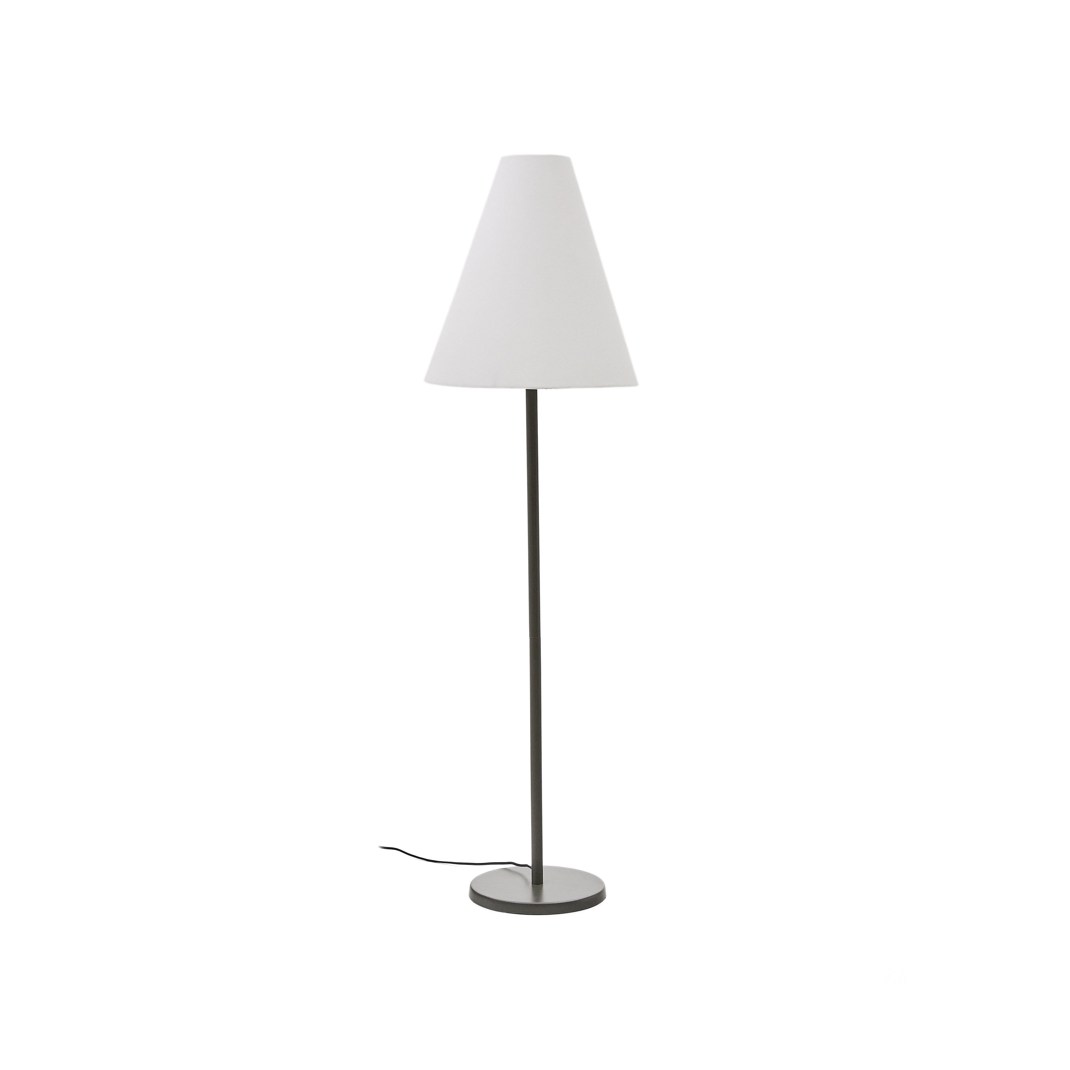 Navat floor lamp with a metal base in a green painted finish - Product Image