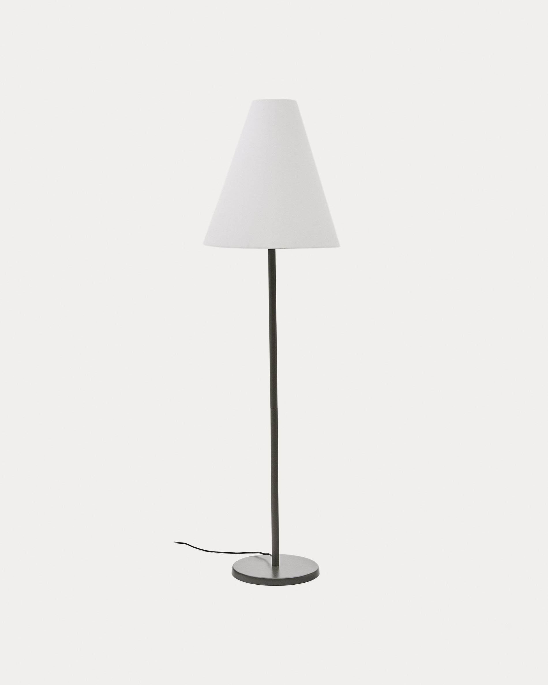 Navat floor lamp with a metal base in a green painted finish - Product View