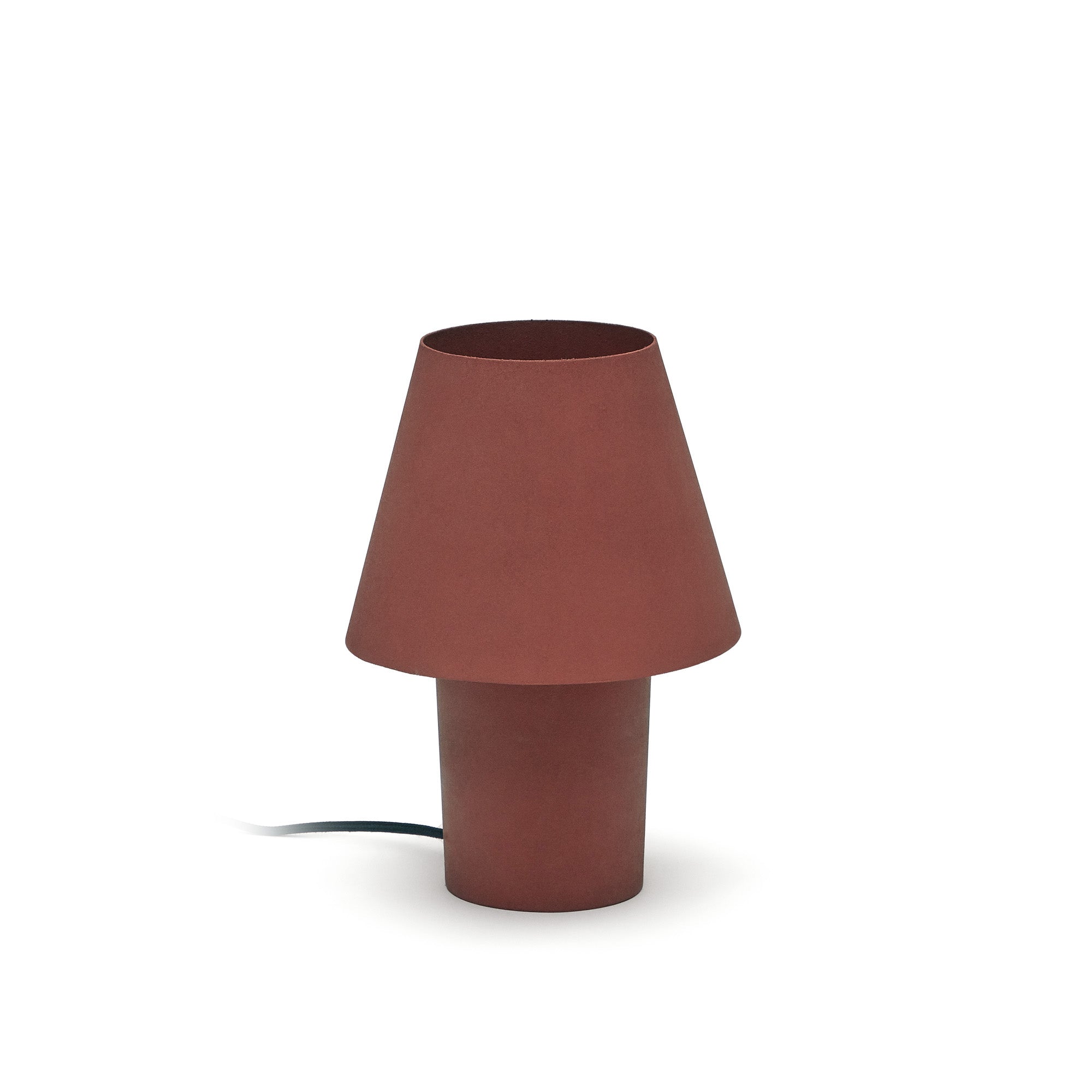 Canapost table lamp in metal with a terracotta painted finish - Product Image