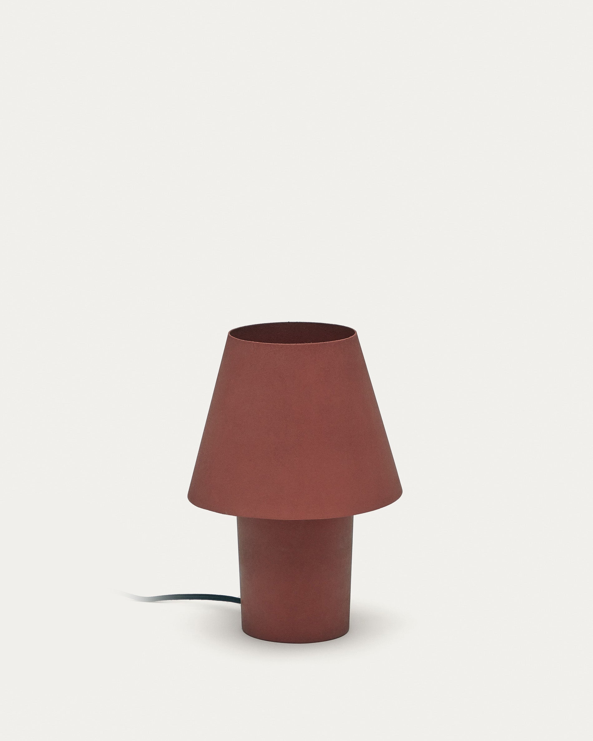 Canapost table lamp in metal with a terracotta painted finish - Product View