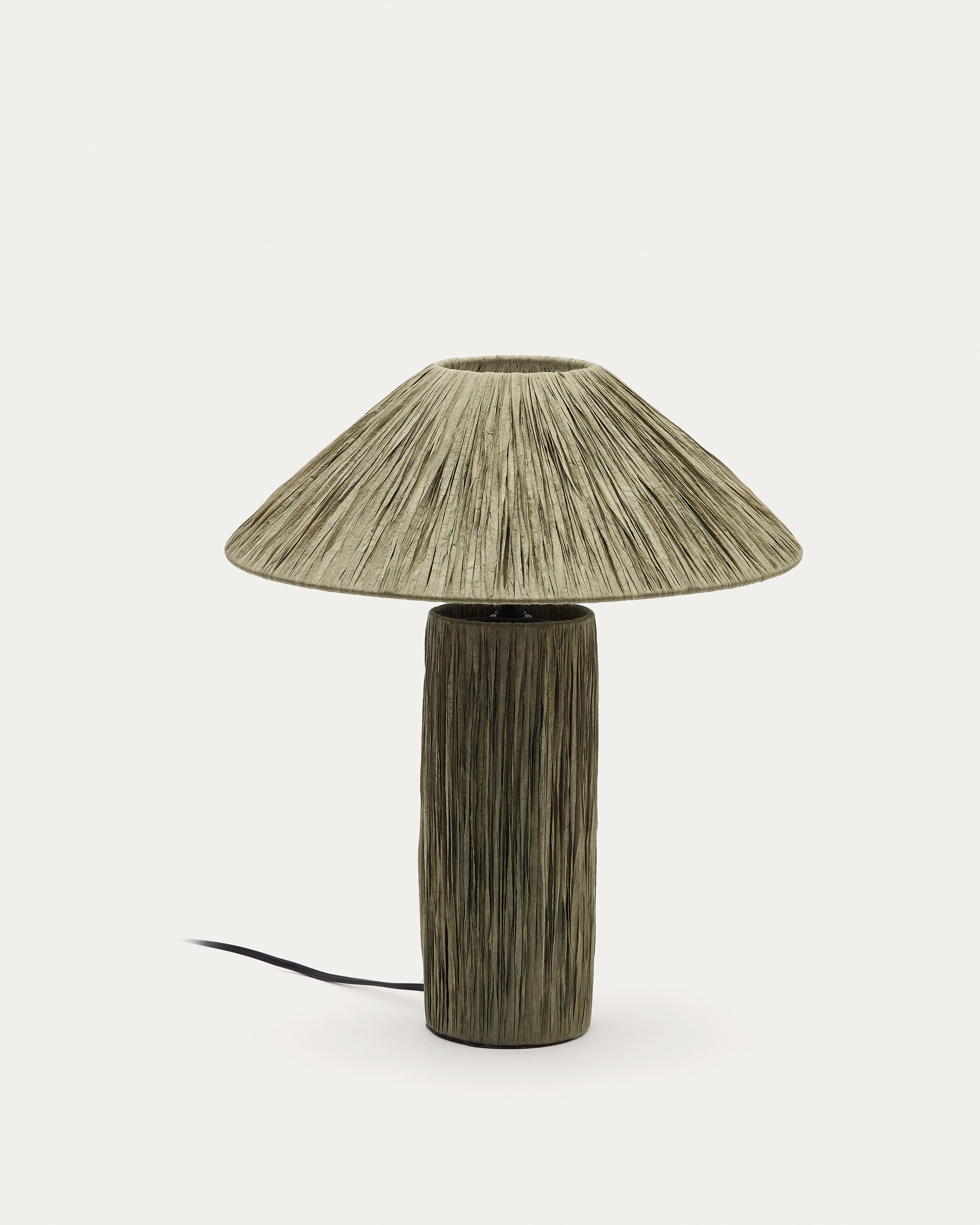 Samse table lamp in green raffia - Product View