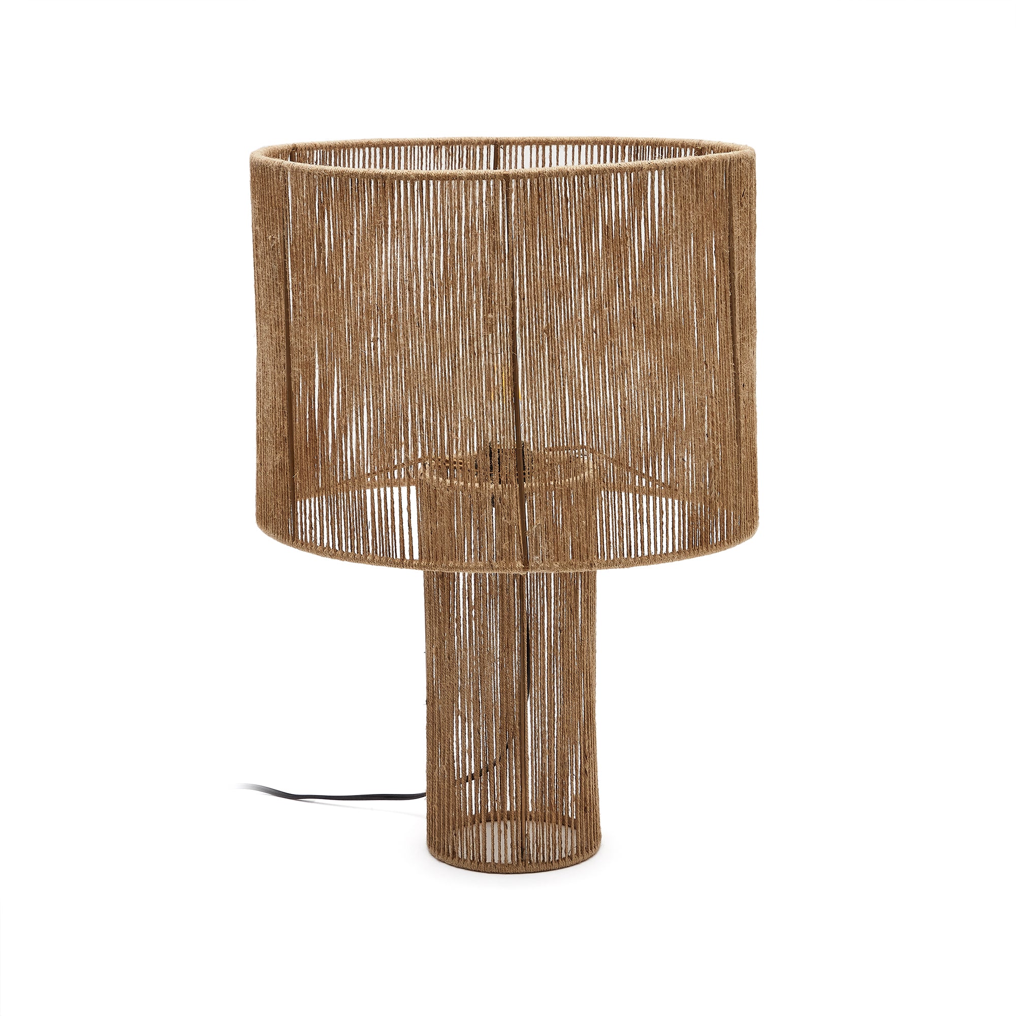 Pontos table lamp in jute with a natural finish - Product Image