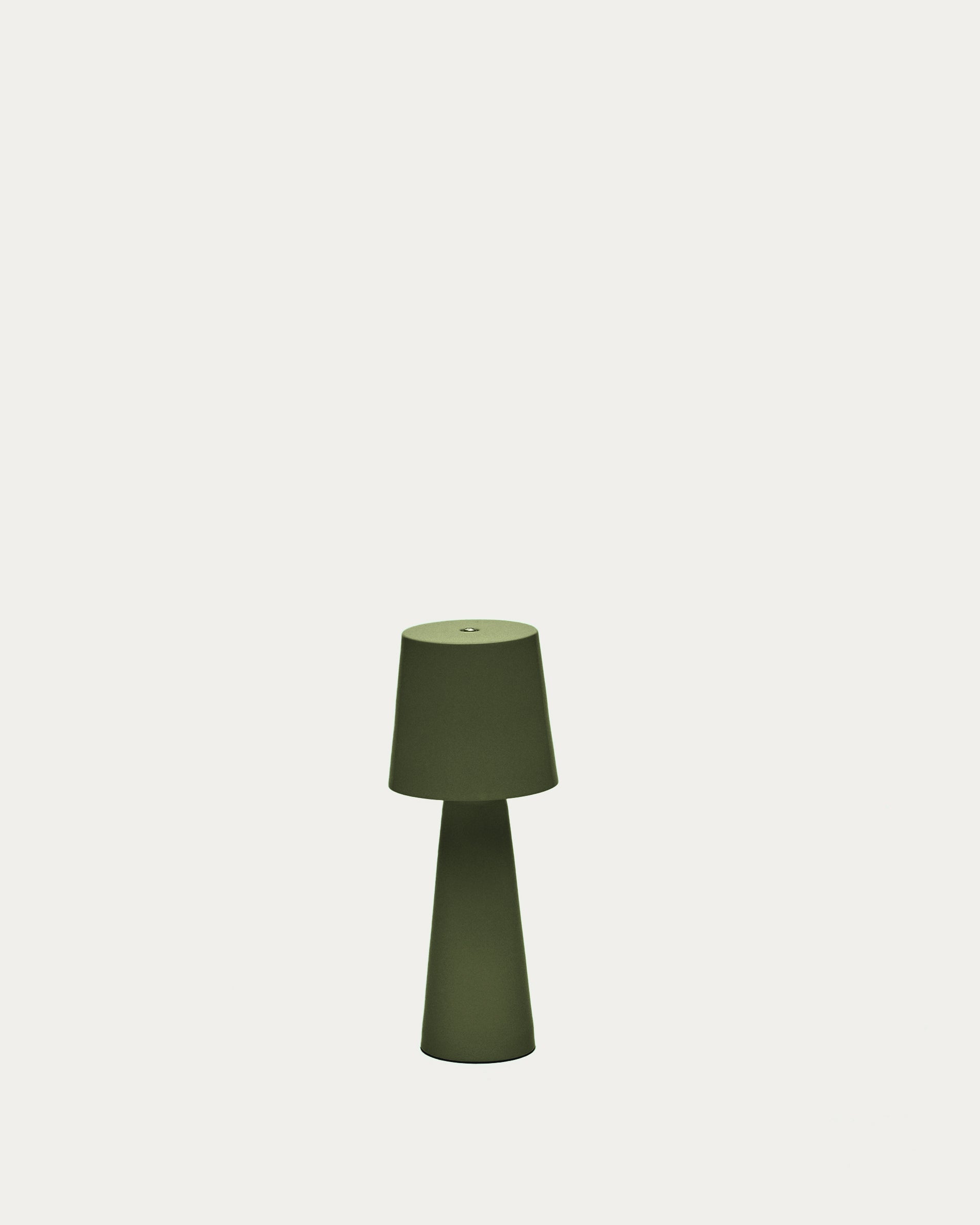 Arenys small outdoor metal table lamp in a green painted finish - Product View