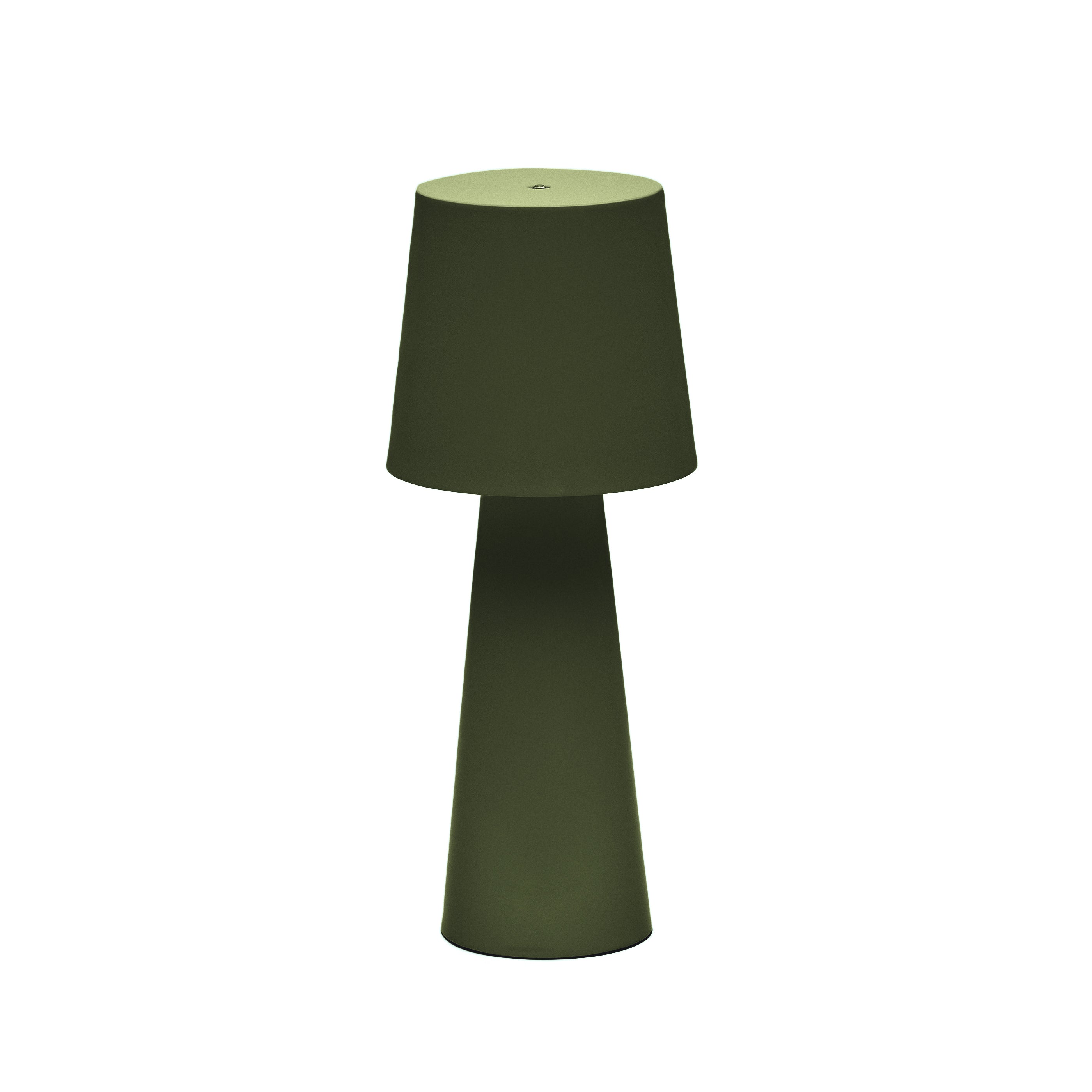 Arenys large outdoor metal table lamp in a green painted finish - Product Image