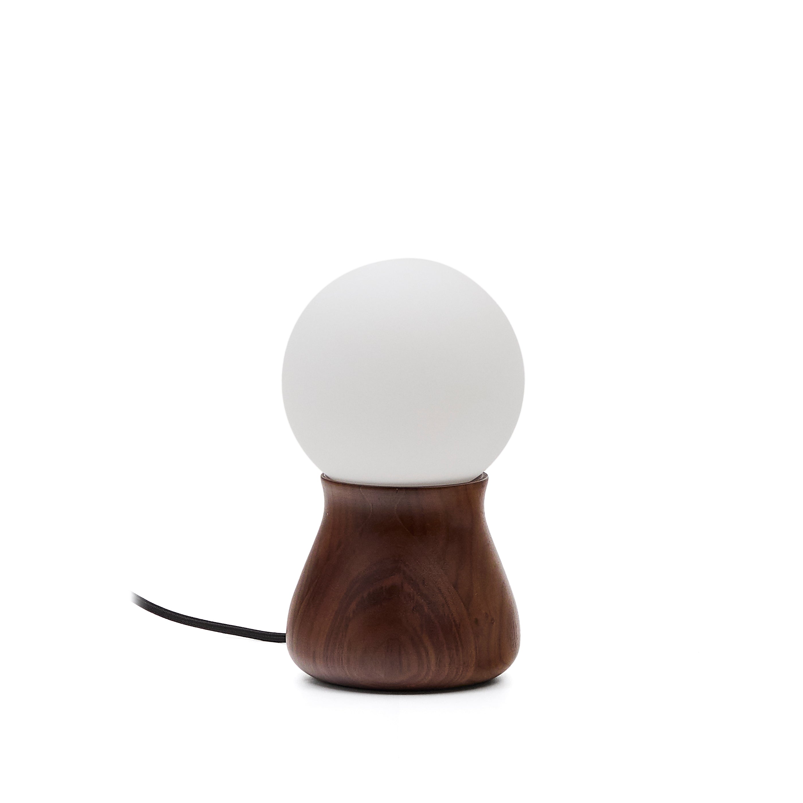 Okeni table lamp made of walnut veneer and glass - Product Image