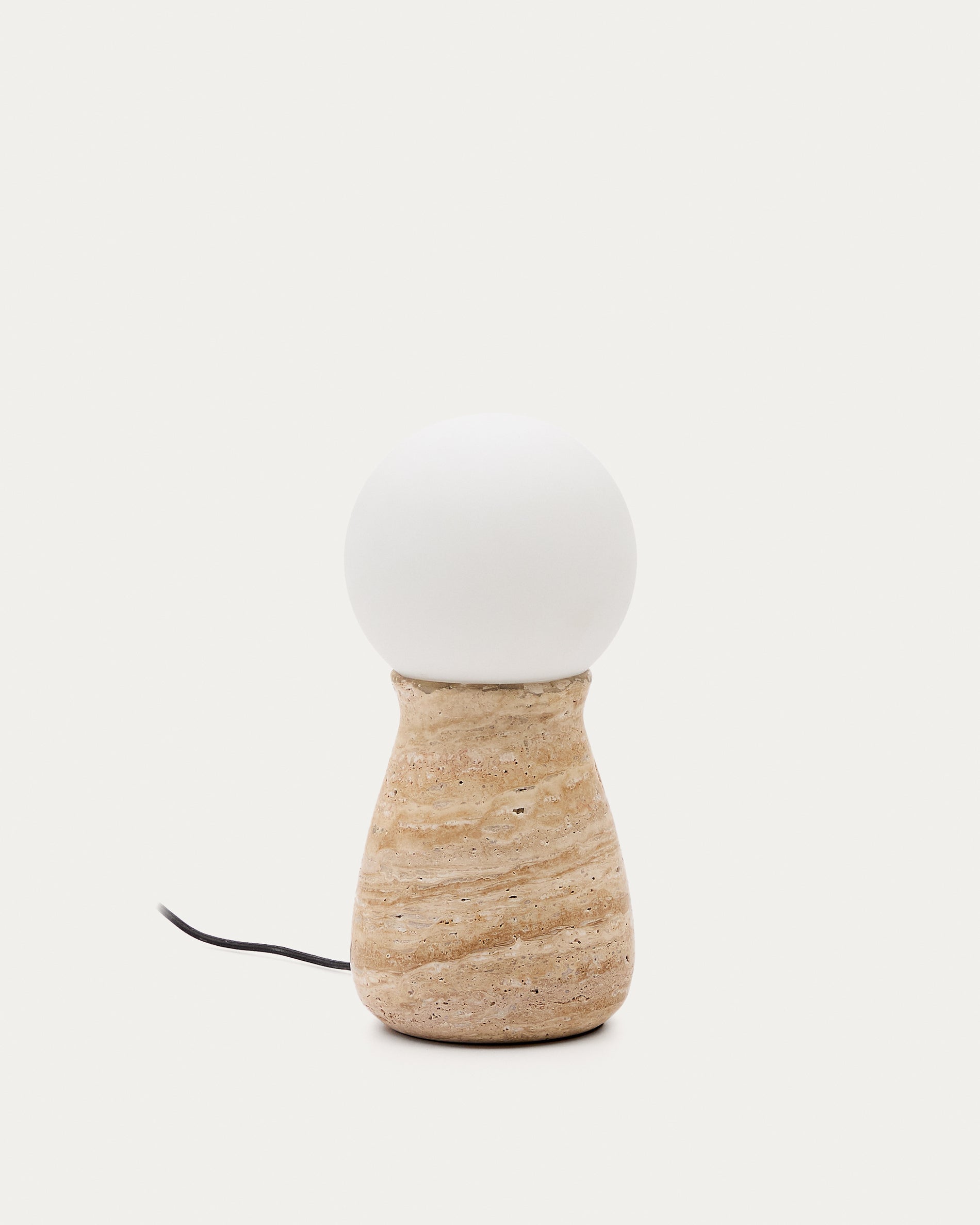 Okeni table lamp made of travertine and glass - Product View