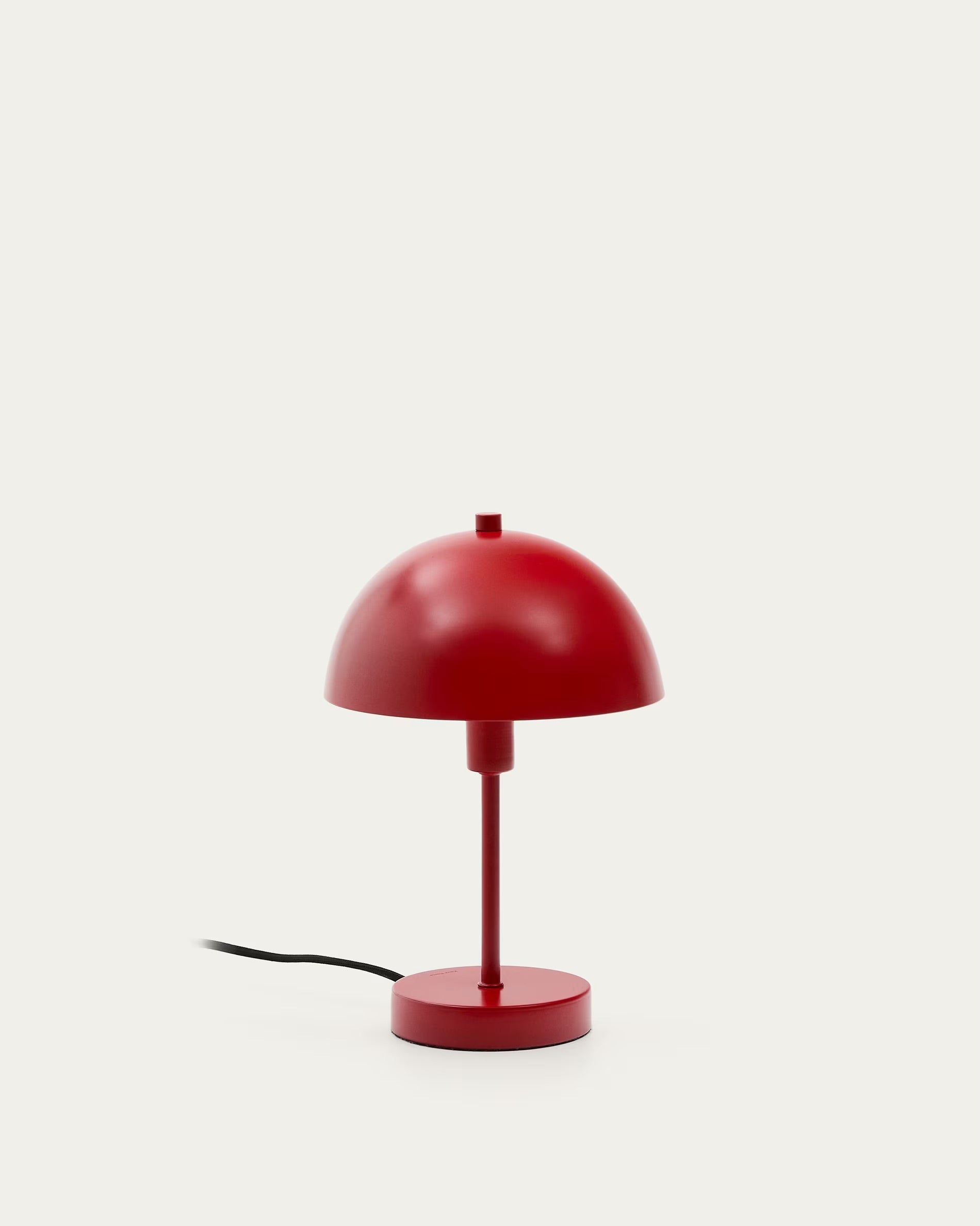 Oronja metal table lamp in red painted design.