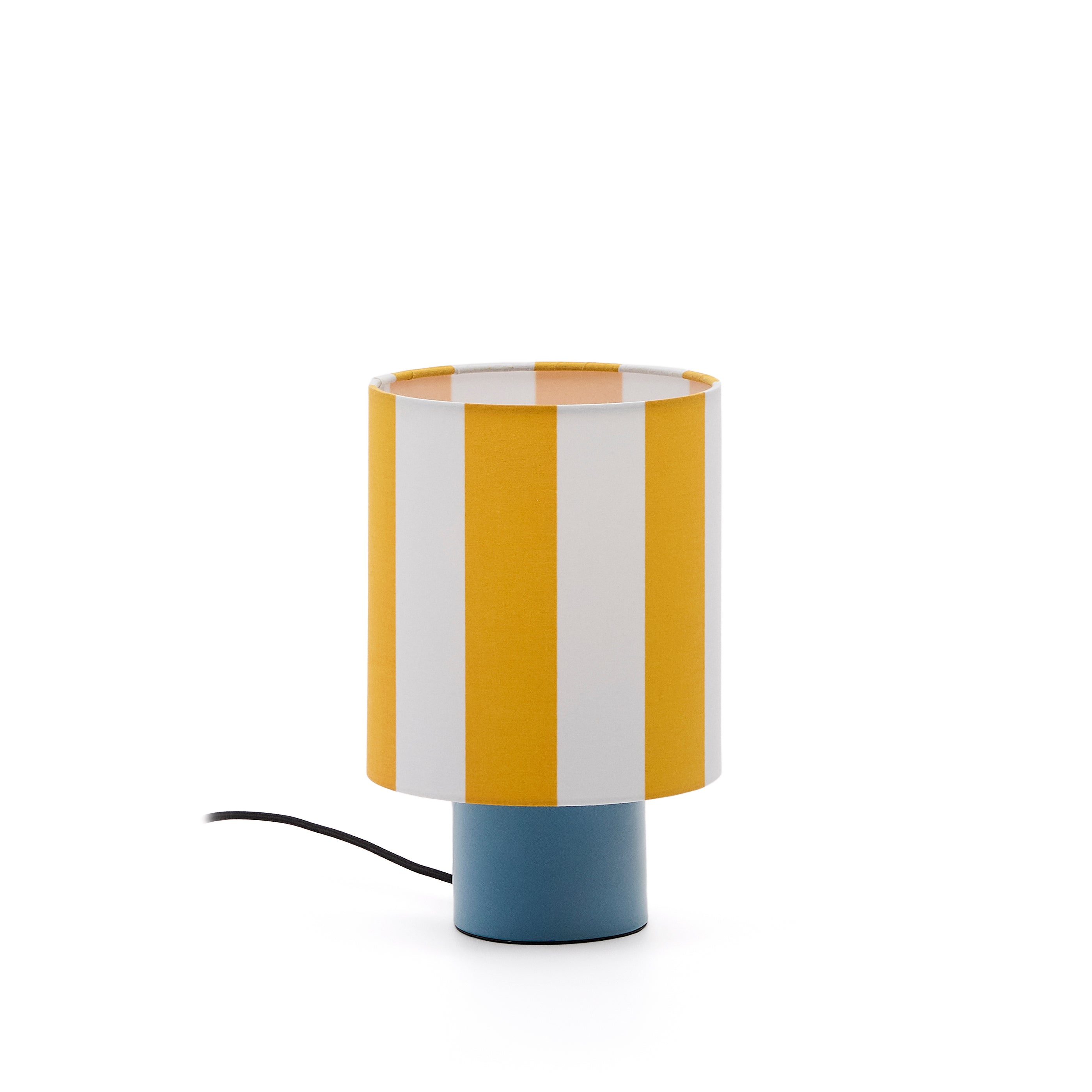 Ciral metal table lamp in a blue painted finish. - Product Image