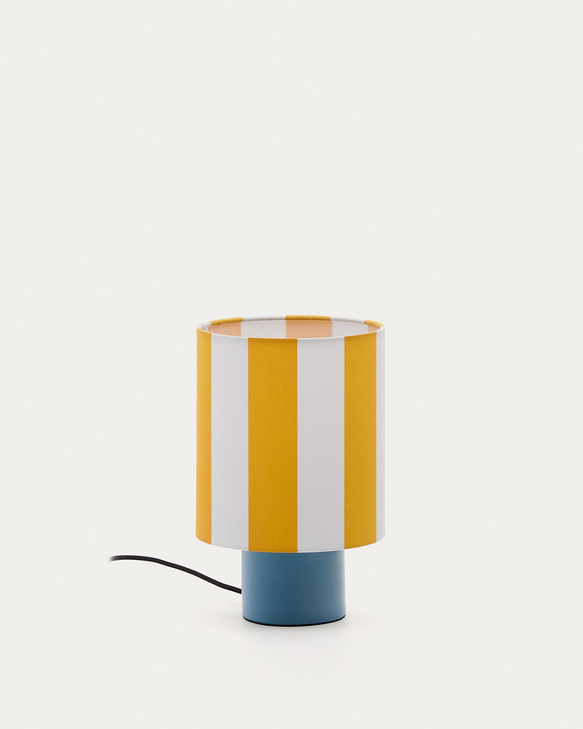 Ciral metal table lamp in a blue painted finish. - Product View
