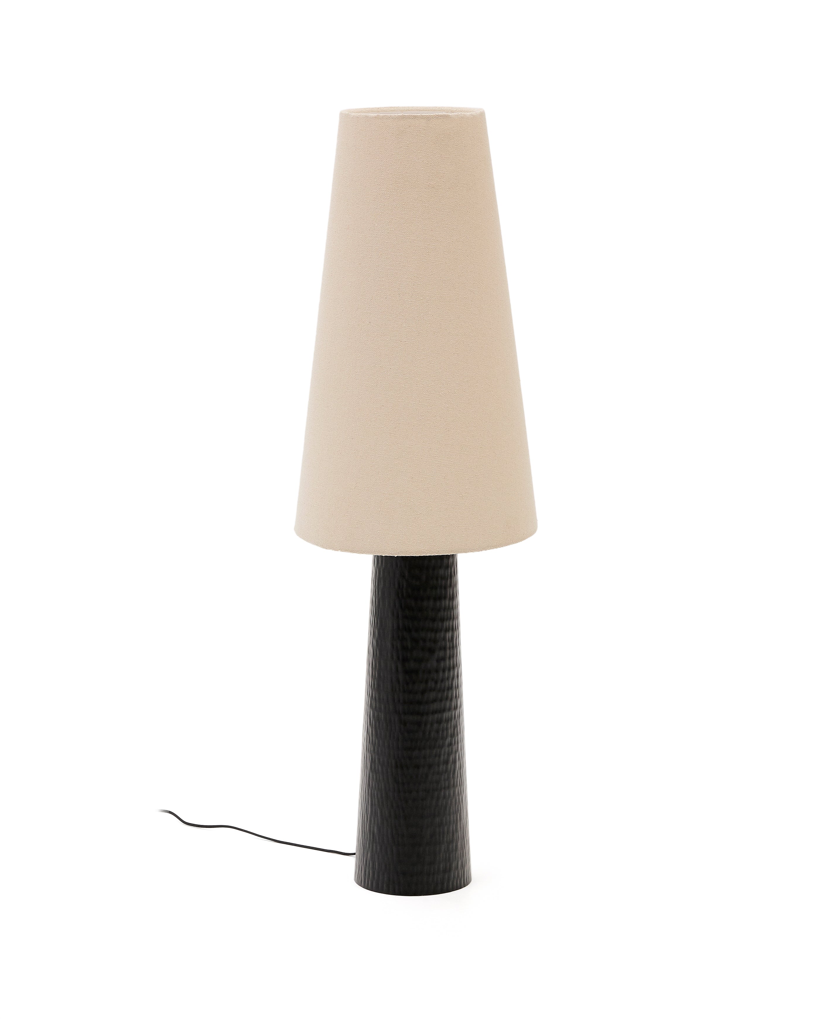 Senni table lamp with a metal base in a black painted finish - Product Image