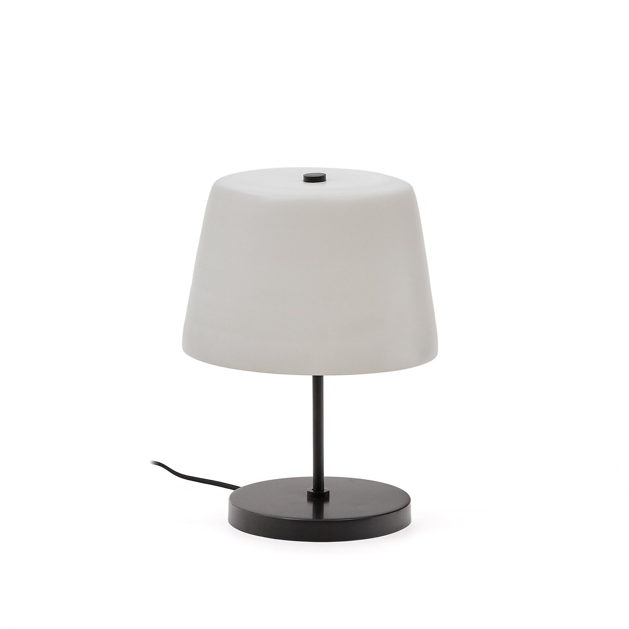 Nefar table lamp made of glazed glass and zinc - Product Image