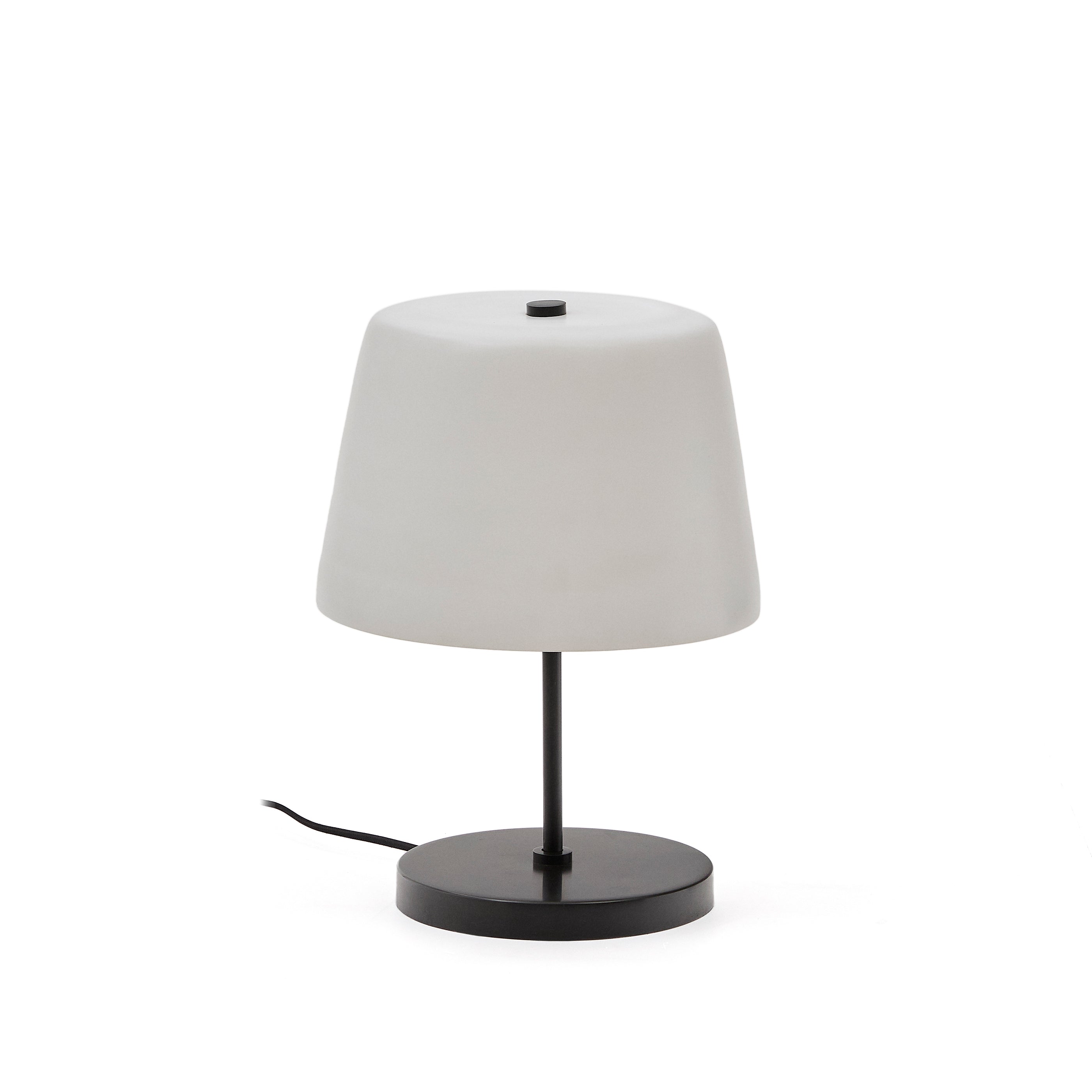 Nefar table lamp made of glazed glass and zinc - Product Image