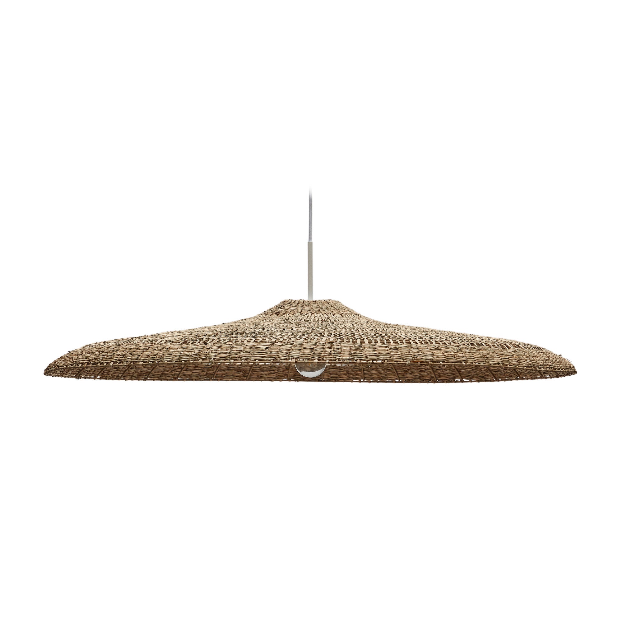 Cruilles natural fiber ceiling lamp shade in a natural finish, Ø 100 cm - Product Image