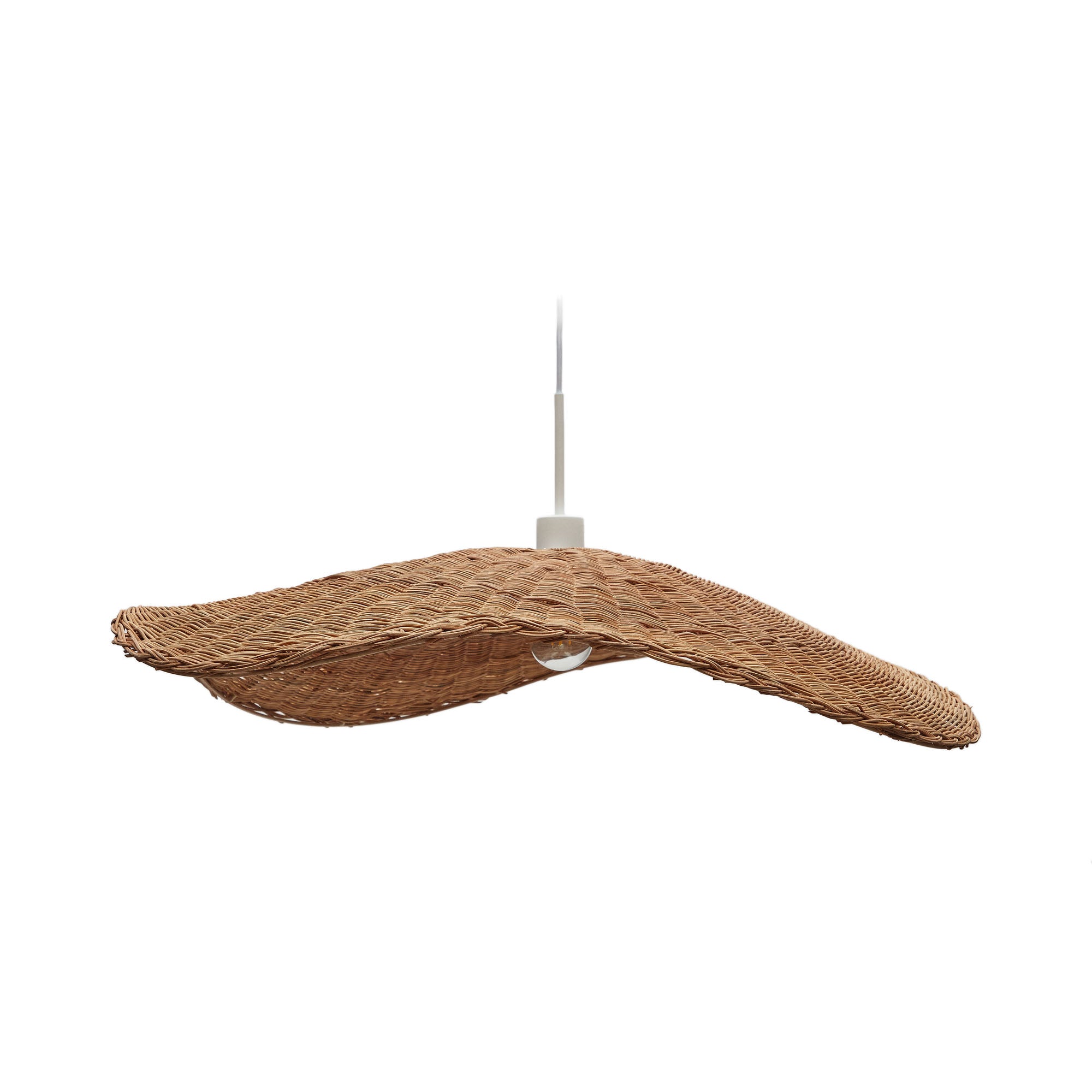 Bisbal ceiling lamp shade with a natural finish, Ø 80 cm - Product Image