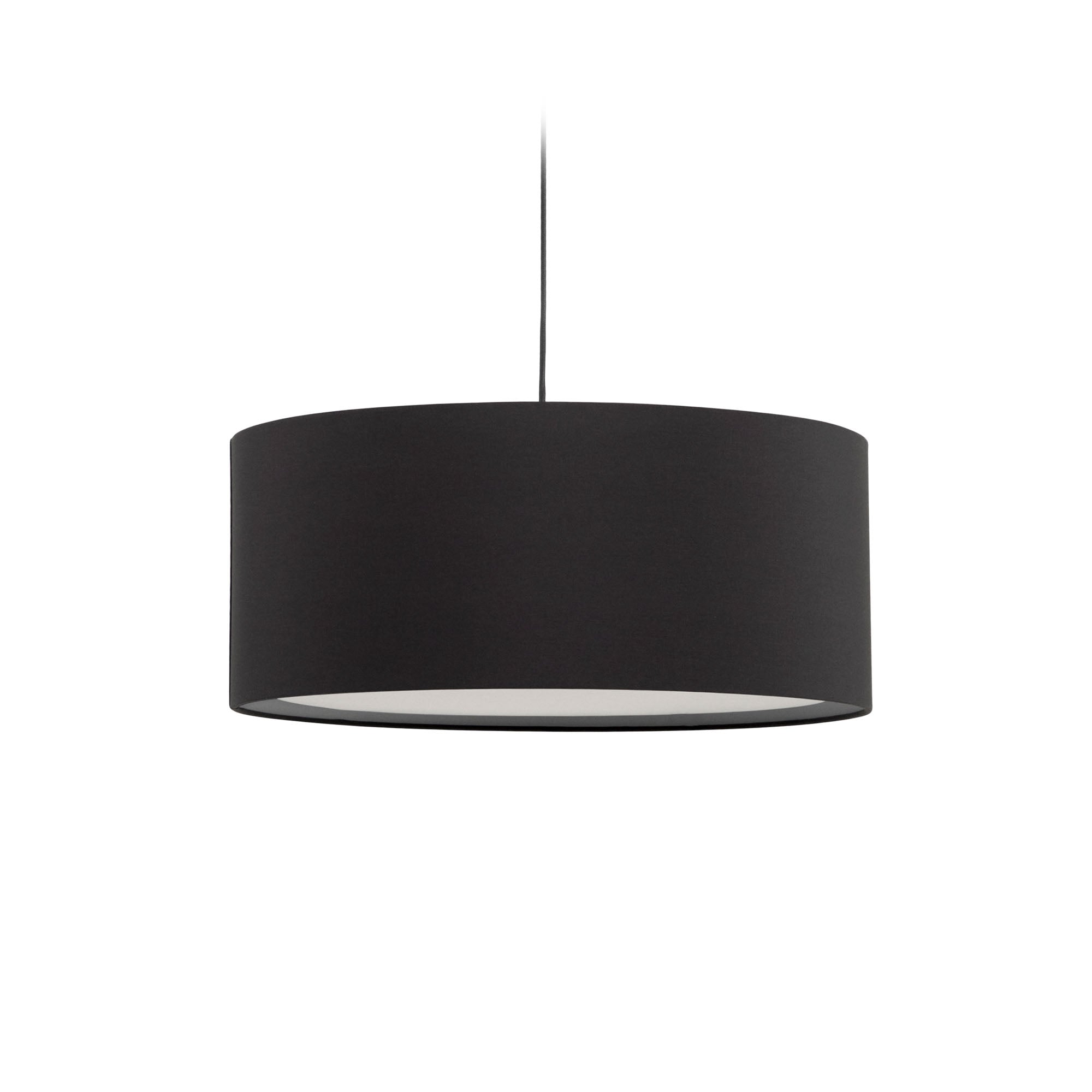 Santana ceiling lamp shade in black with white diffuser, Ø 50 cm - Product Image