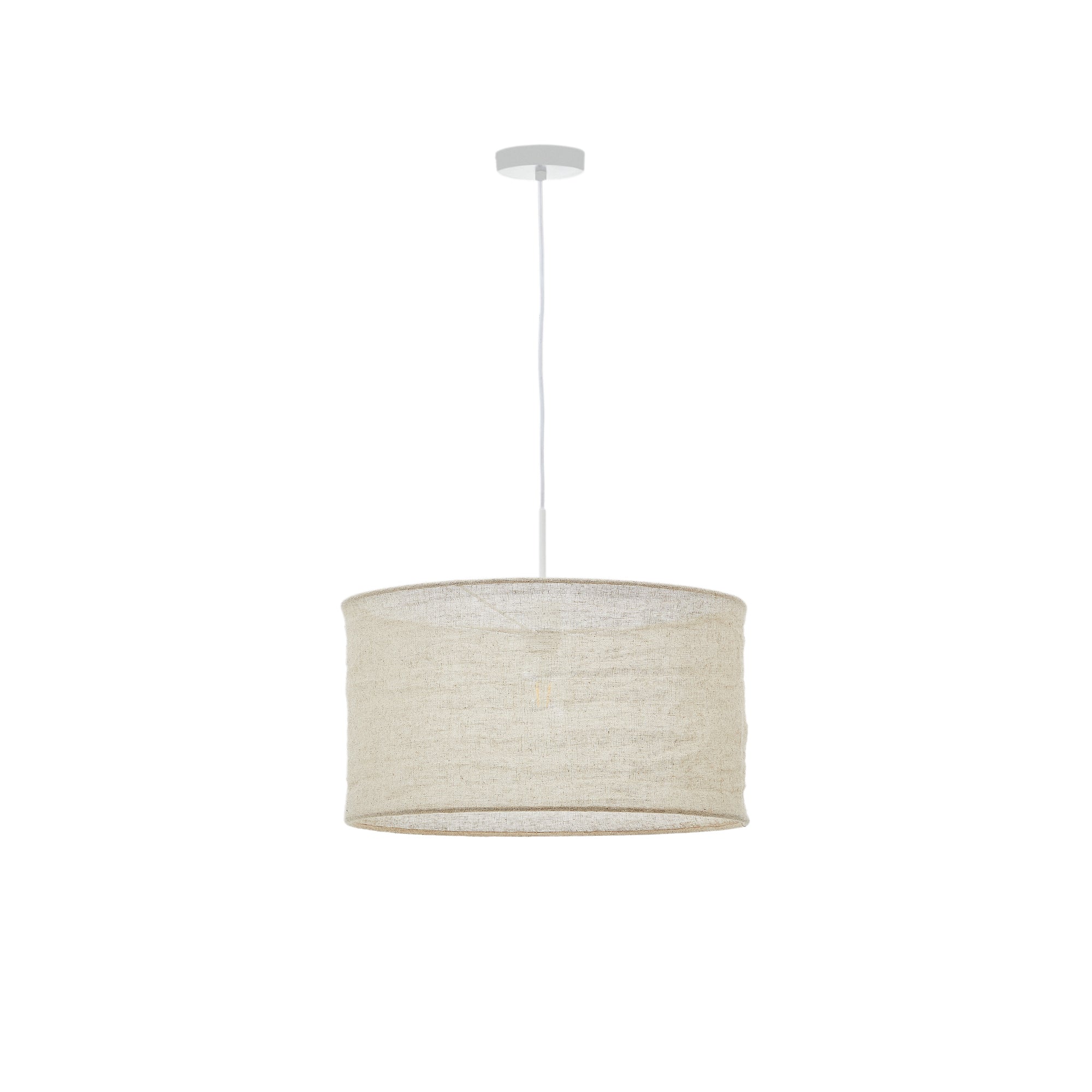 Mariela linen ceiling lamp shade in a beige finish Ø 50 x 30 cm - Product Image