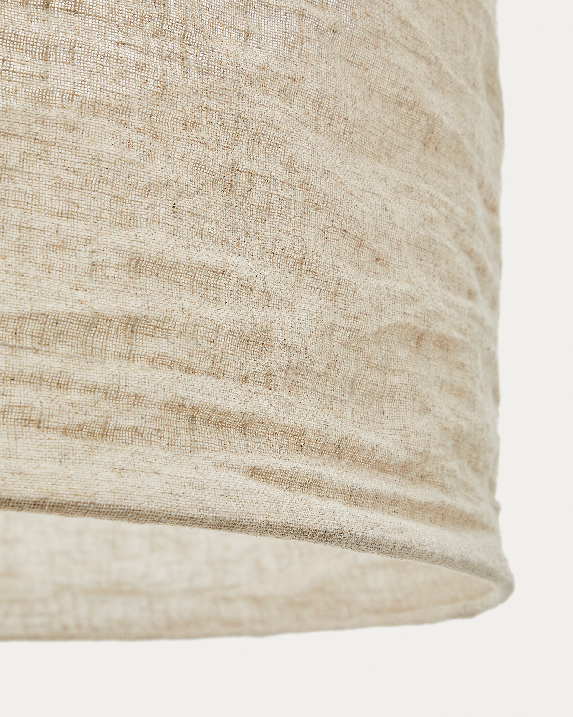 Mariela linen ceiling lampshade in beige color Ø 50 x 30 cm