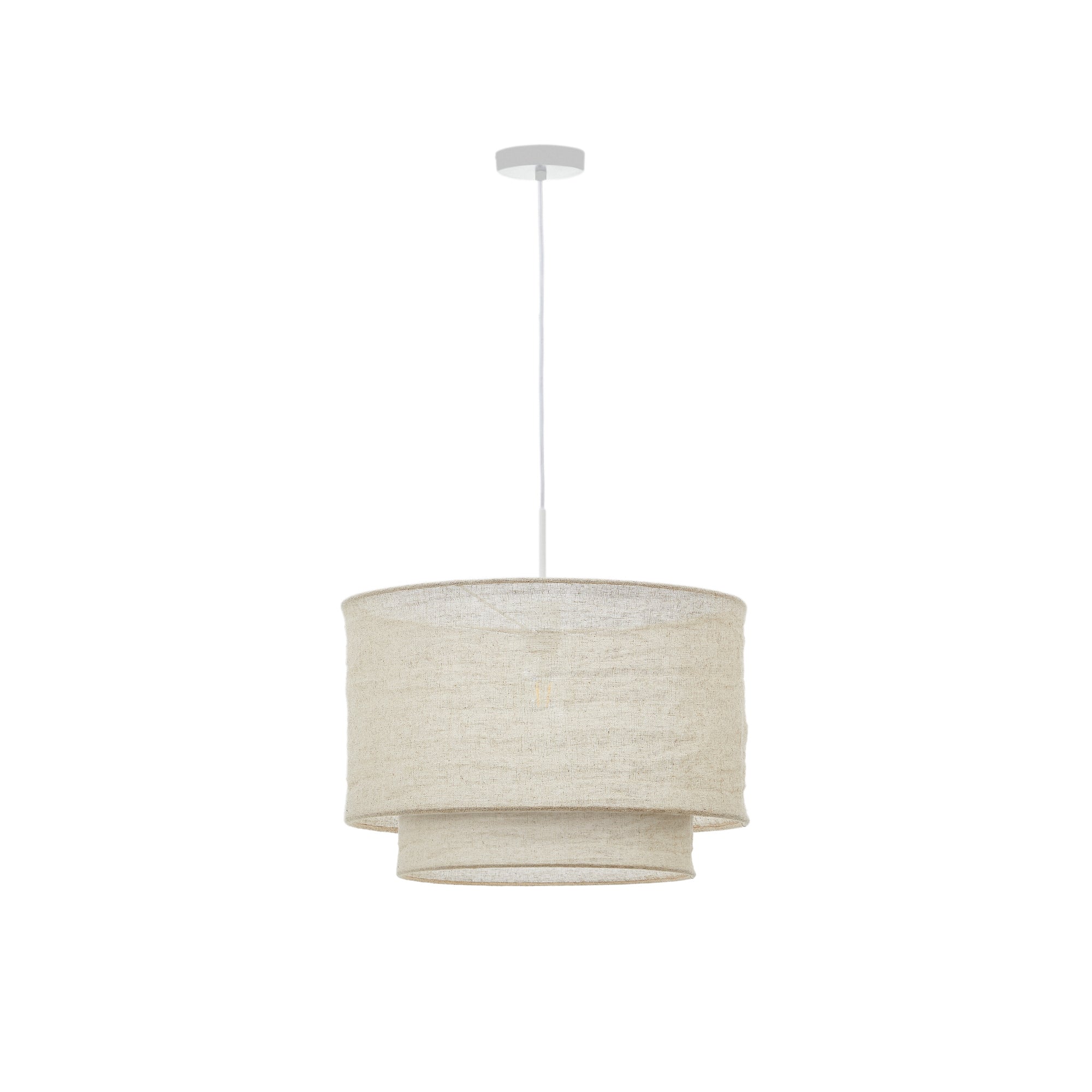 Mariela linen ceiling lamp shade in a beige finish Ø 40 x 34 cm - Product Image