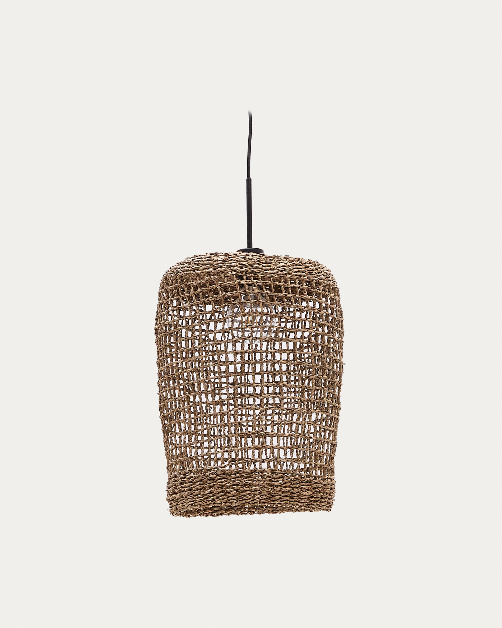 Laiar rattan ceiling lamp shade with natural finish, diameter: 27 cm