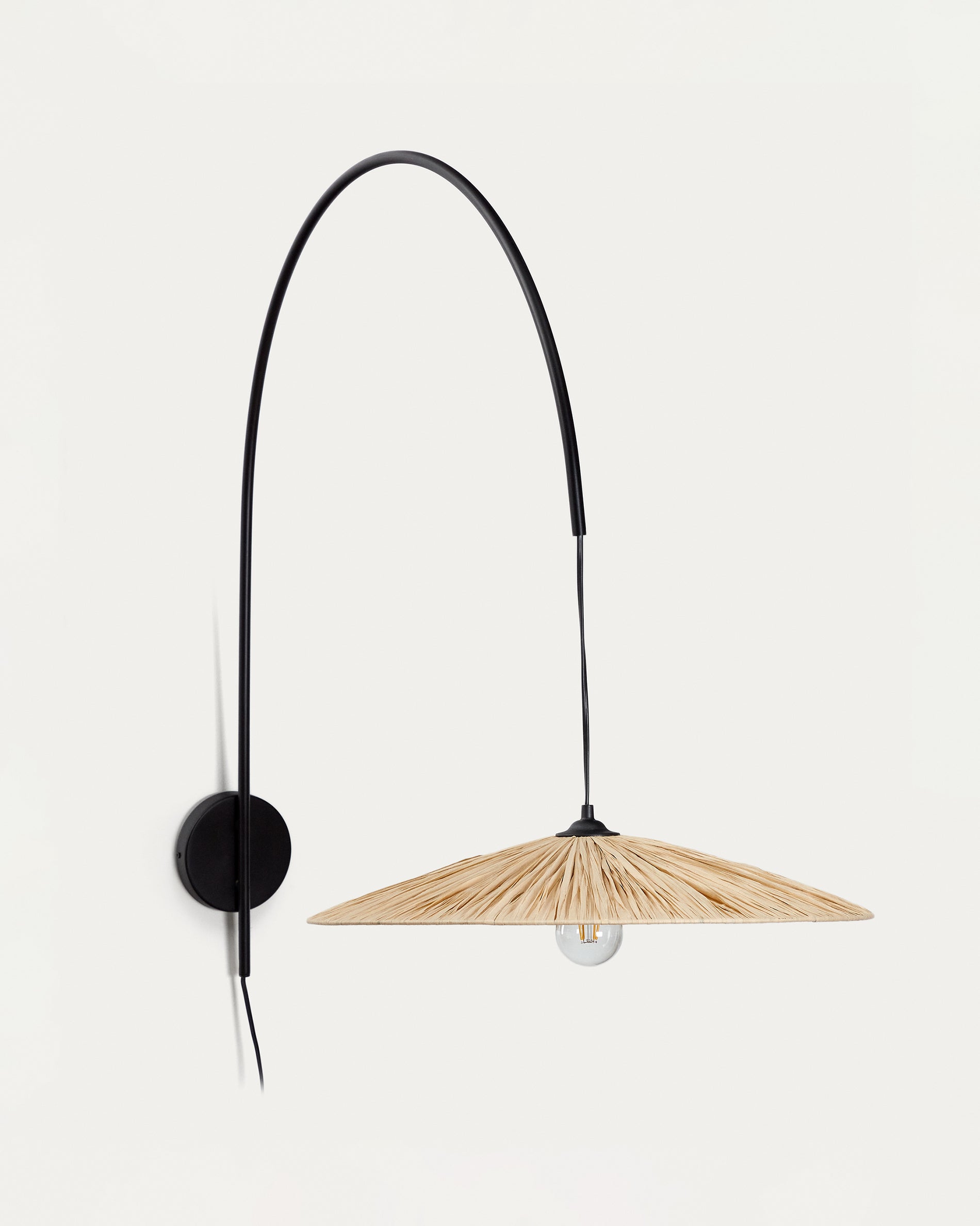 Rosella wall lamp in natural raffia - Product View