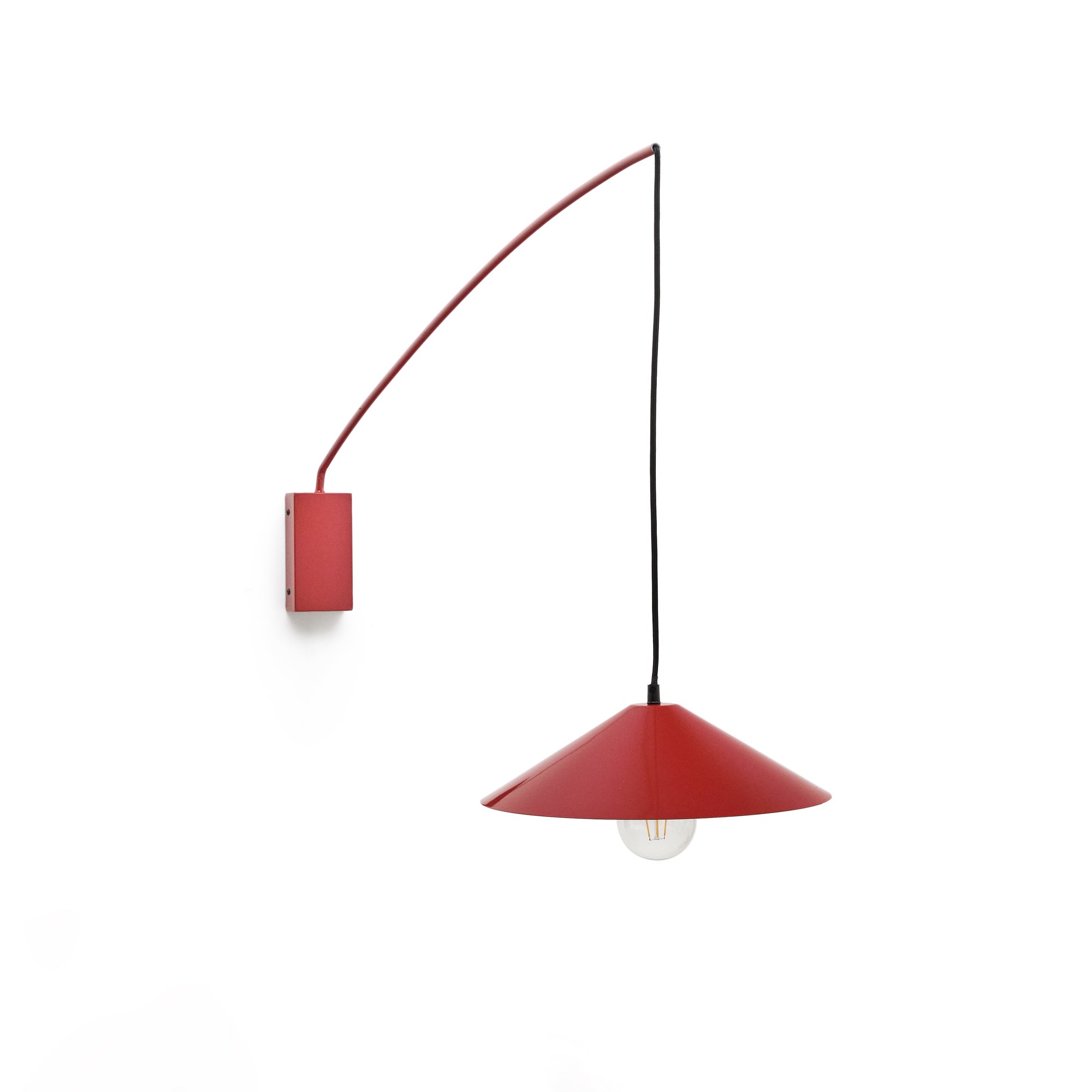 Kally wall lamp in a red painted finish - Product Image