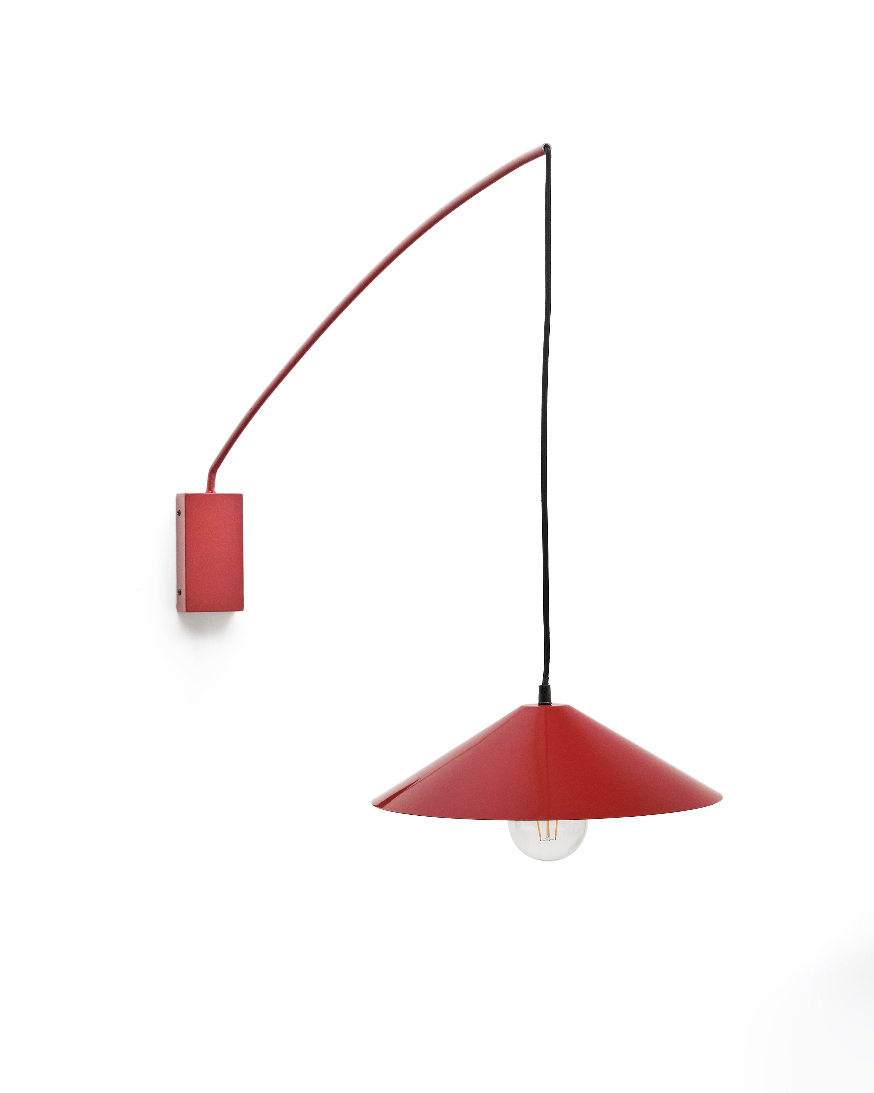 Kally wall lamp in a red painted finish - Product Image