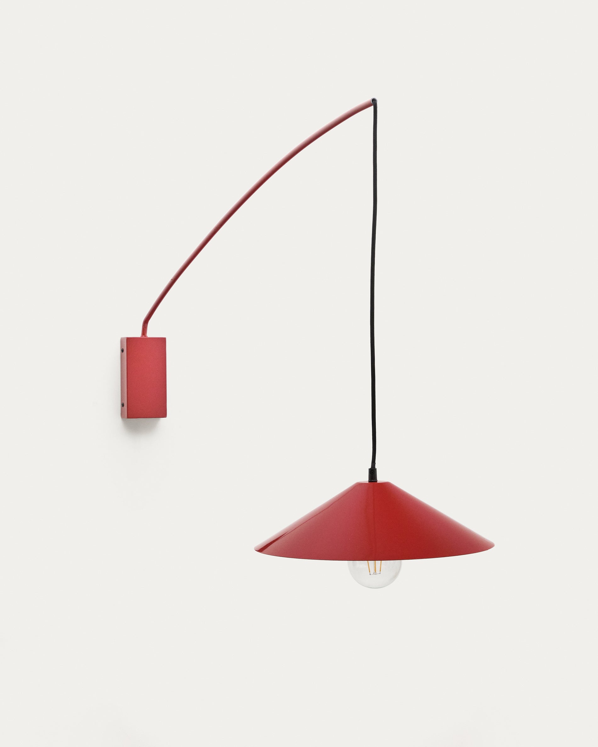 Kally wall lamp in a red painted finish - Product View