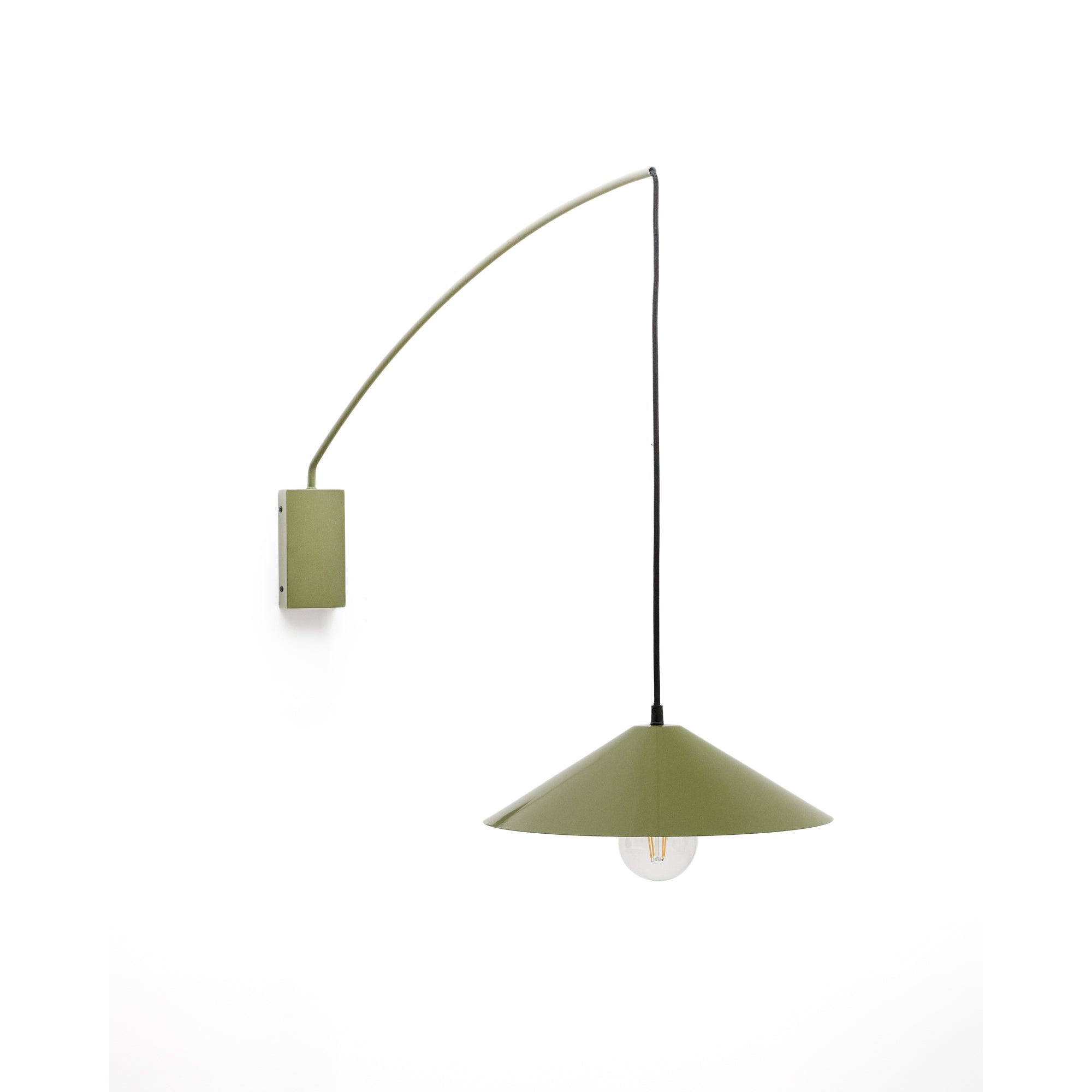 Kally wall lamp in a green painted finish - Product Image
