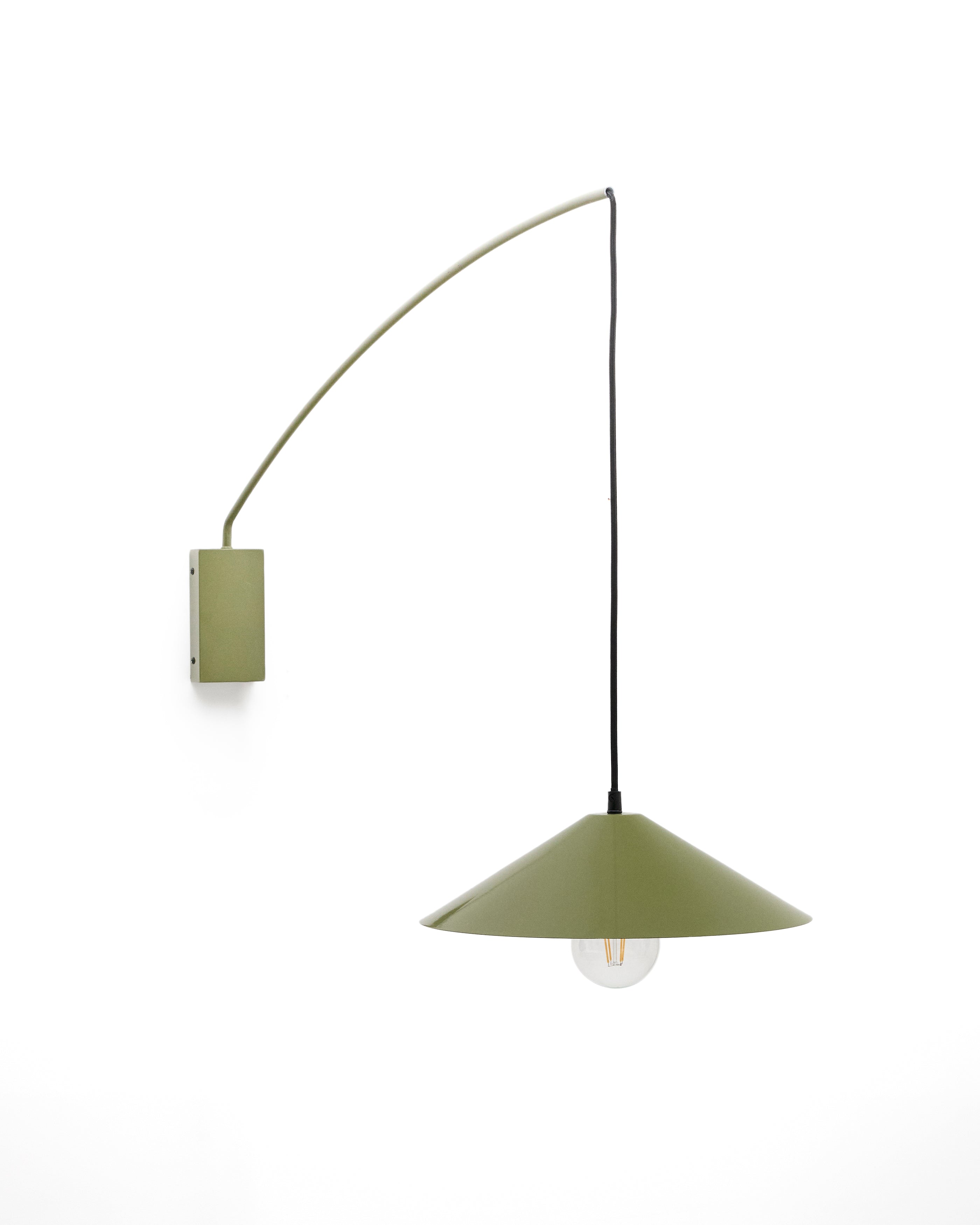 Kally wall lamp in a green painted finish - Product Image