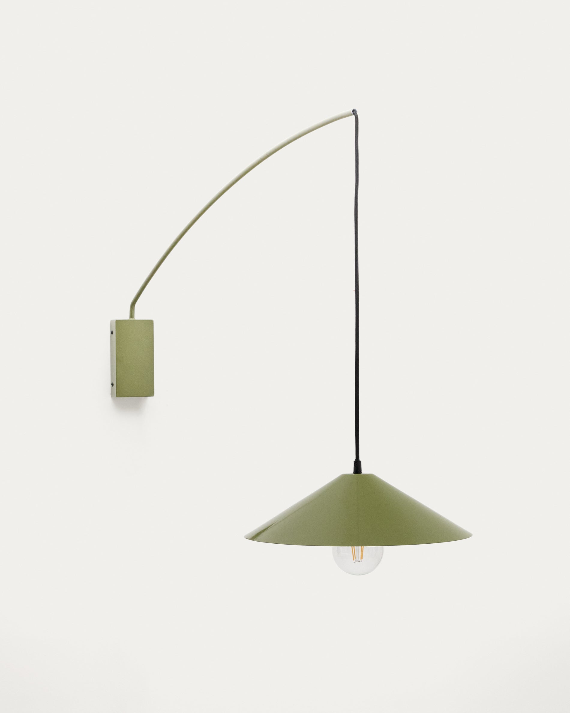 Kally wall lamp in a green painted finish - Product View