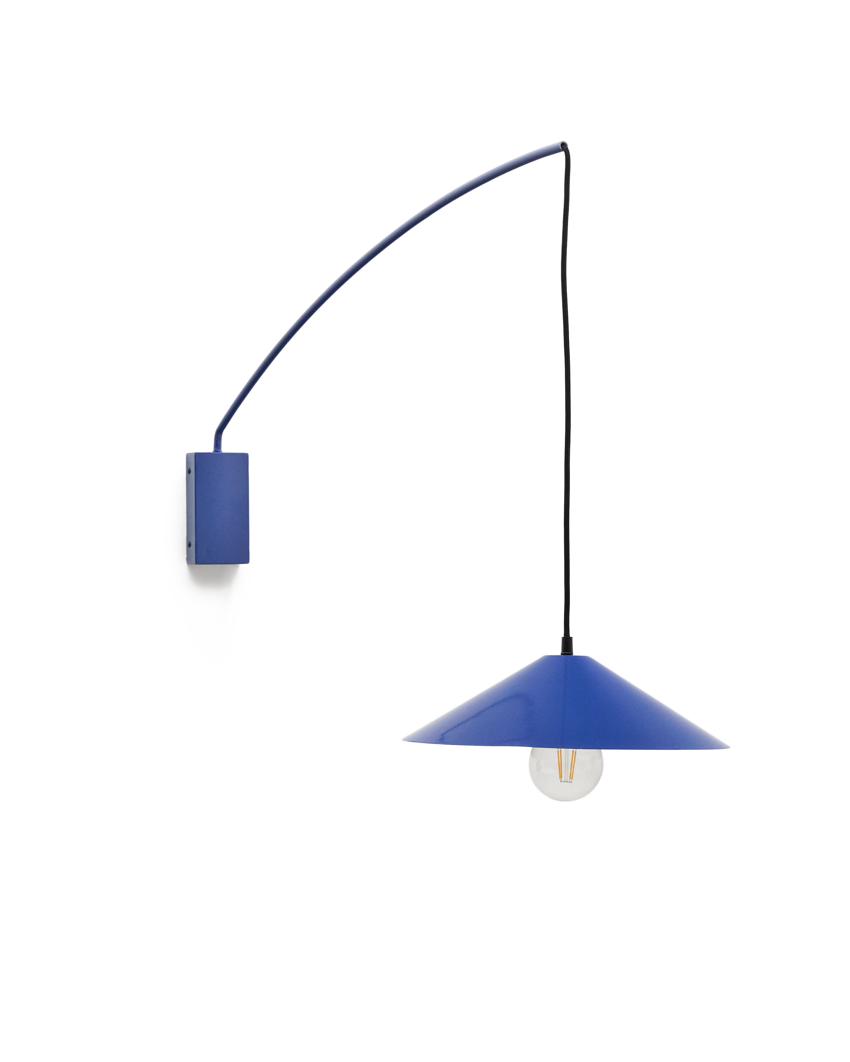 Kally wall lamp in a blue painted finish - Product Image