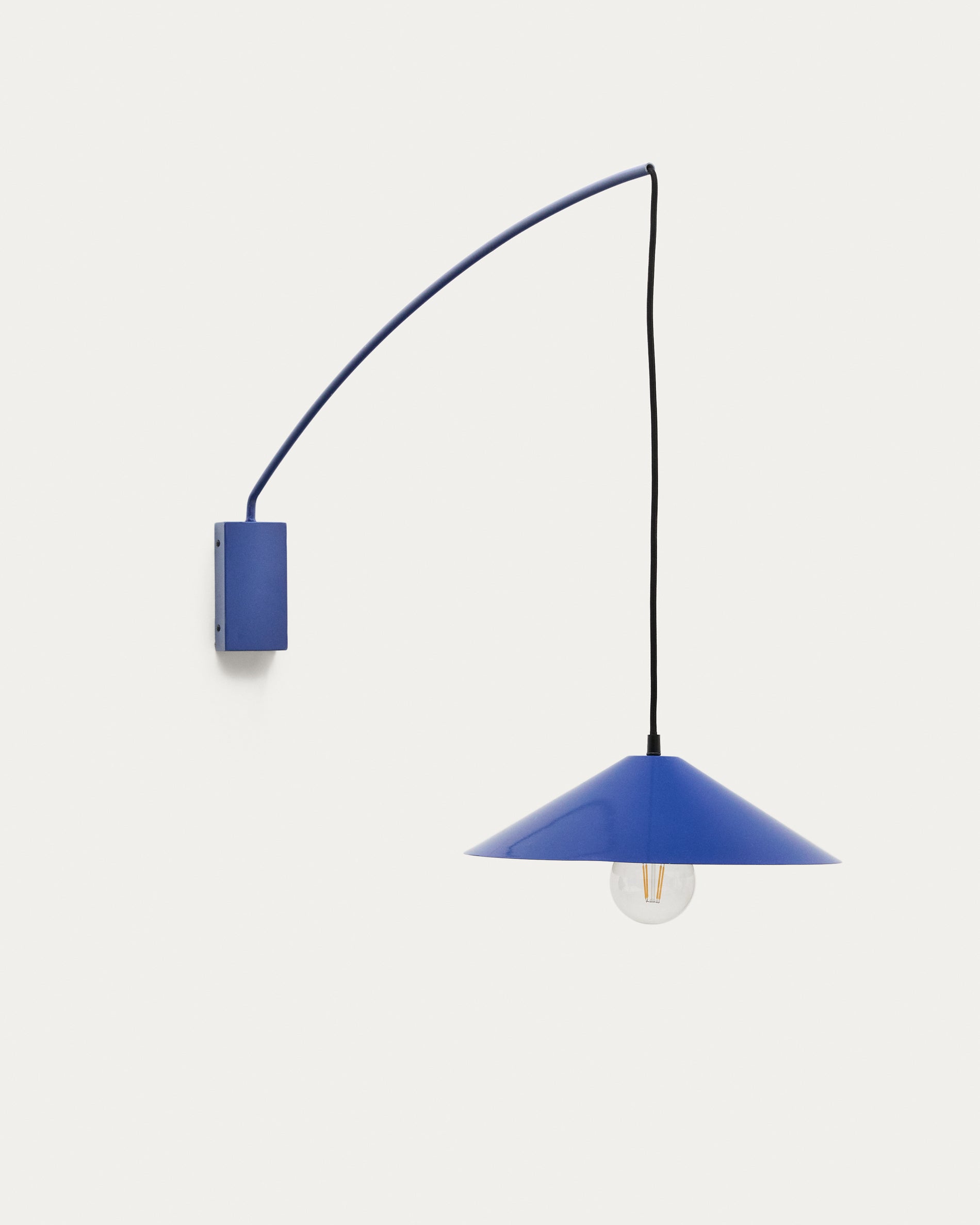 Kally wall lamp in a blue painted finish - Product View