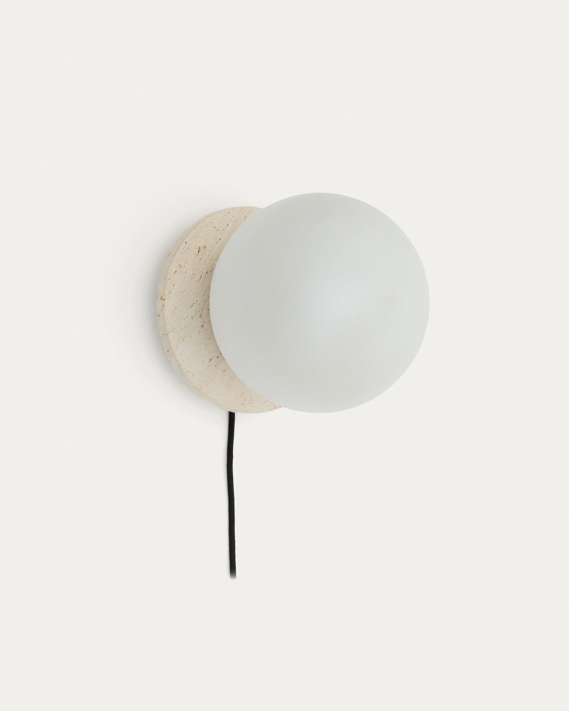 Malachi glass and travertine stone wall lamp - Product View
