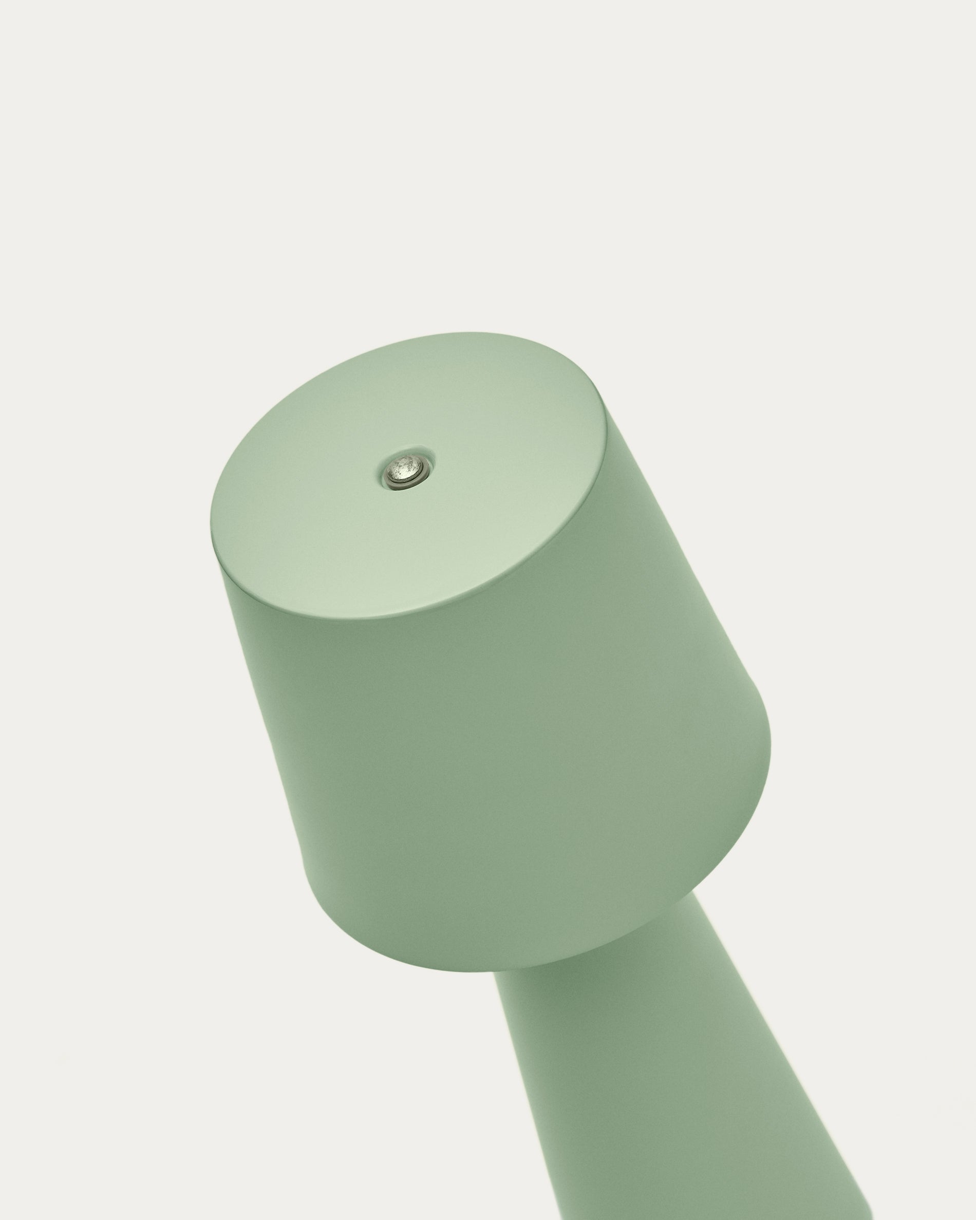 Arenys small outdoor metal table lamp in a turquoise painted finish - Detail