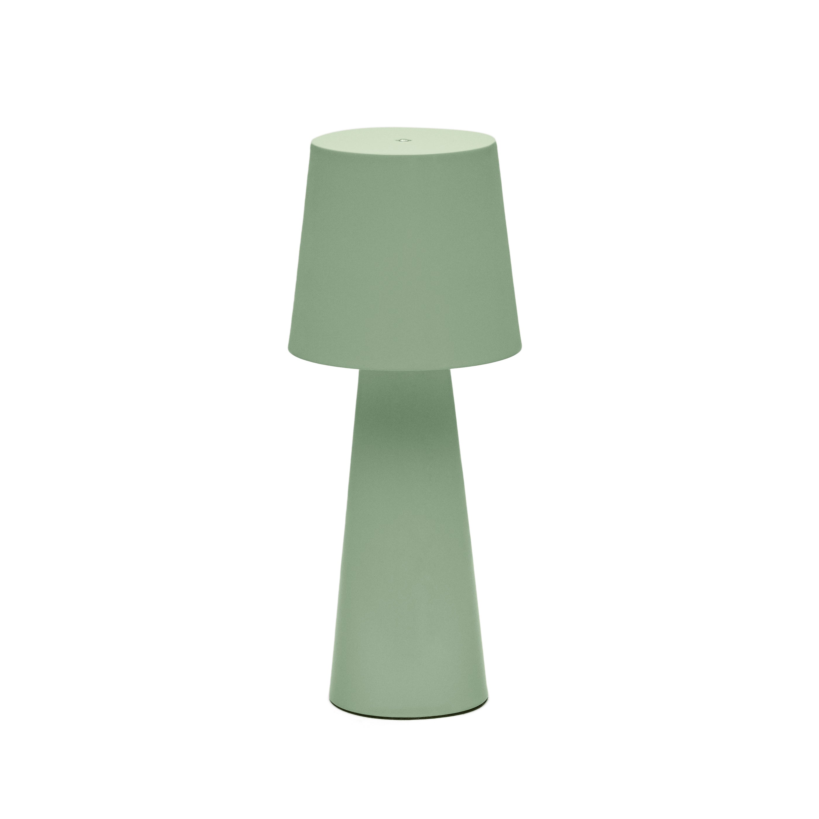 Arenys large outdoor metal table lamp in a turquoise painted finish - Product Image
