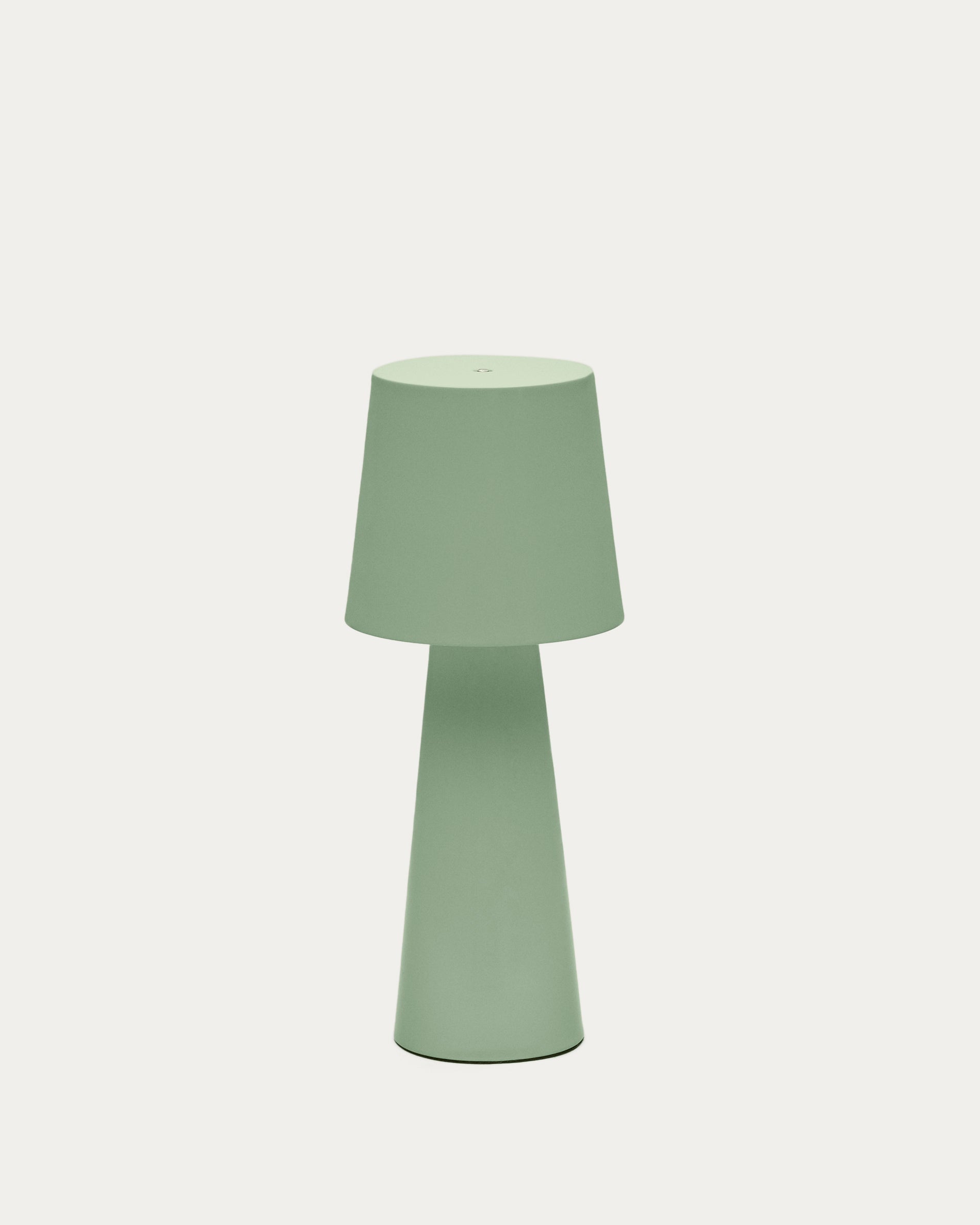 Arenys large outdoor metal table lamp in a turquoise painted finish - Product View