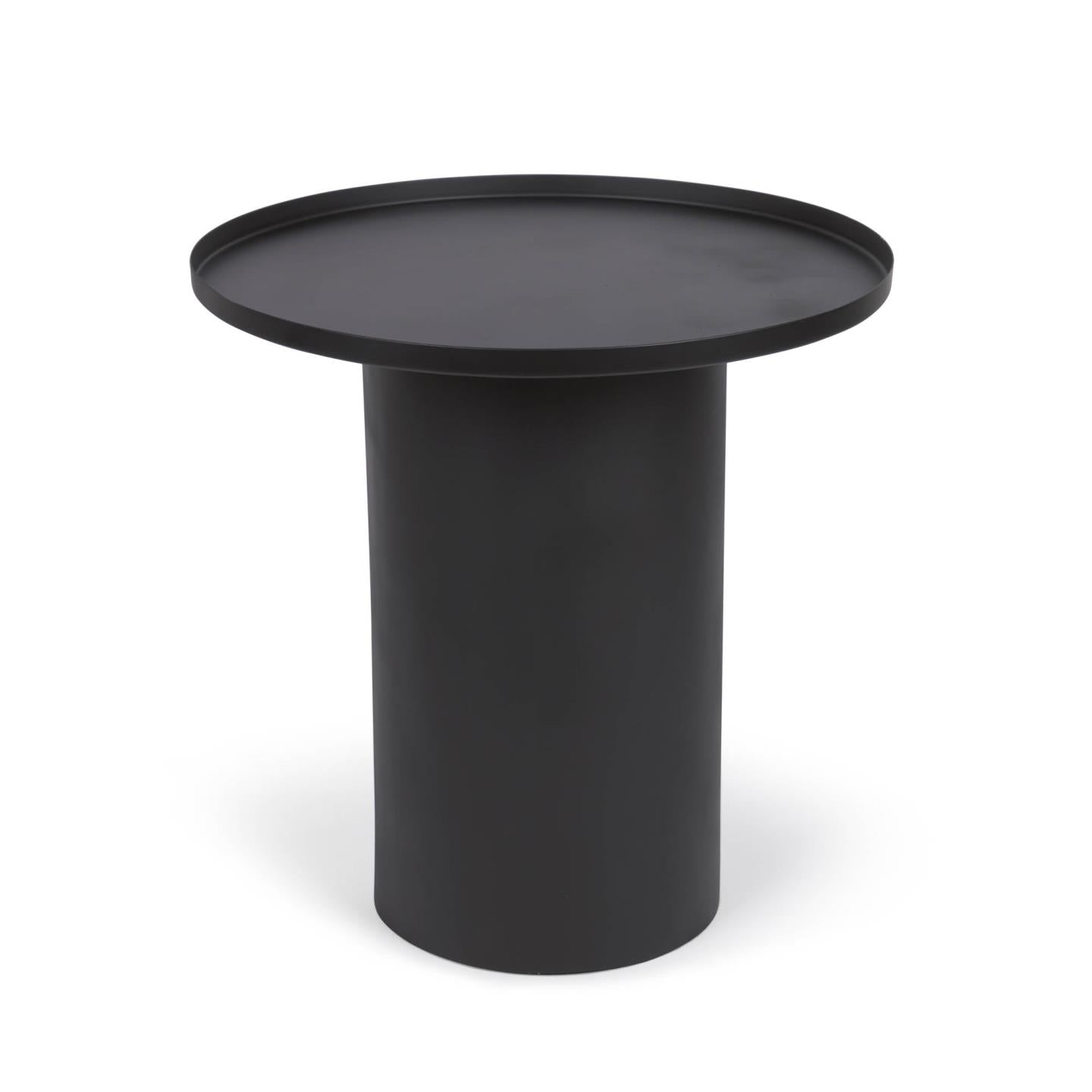 Fleksa round side table in black metal Ø 45 cm - Product Image