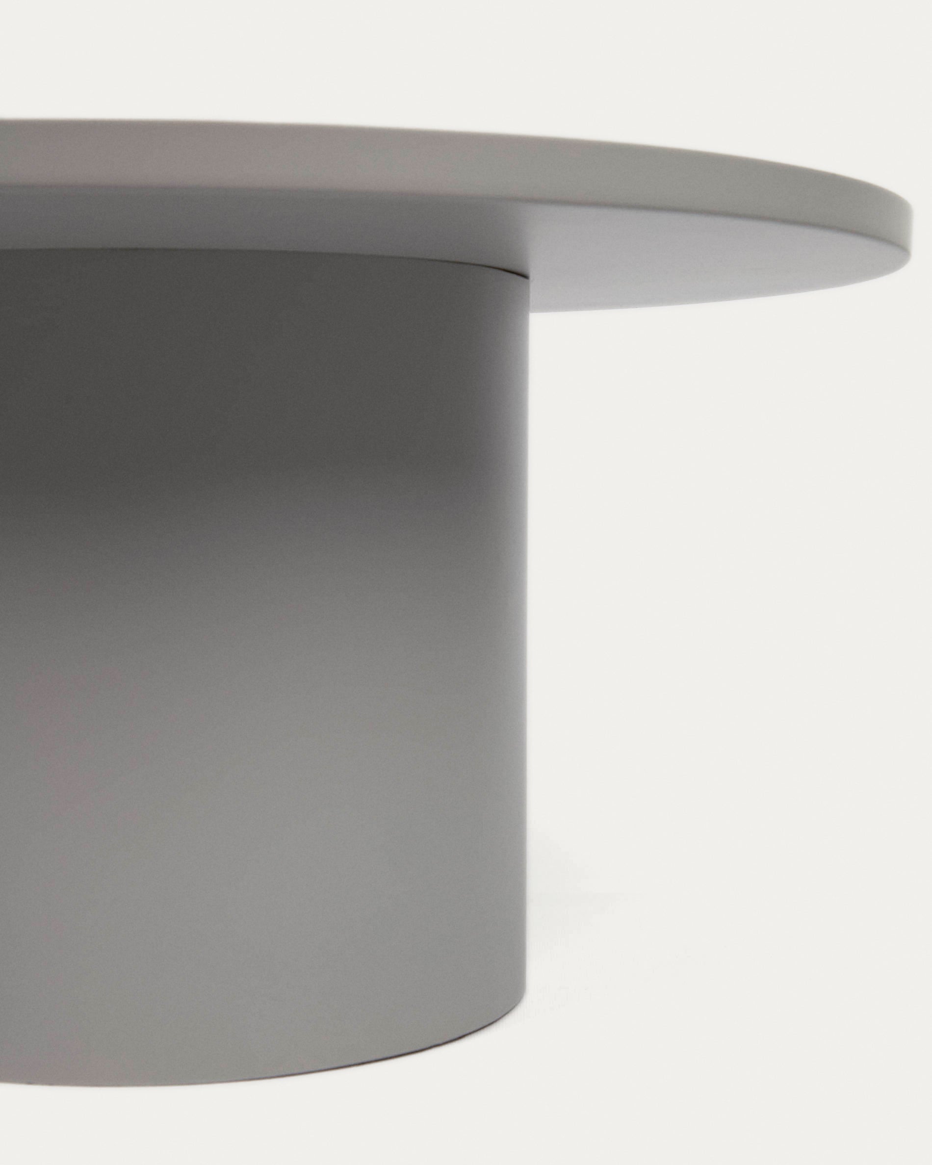 Fleksa round side table in grey metal Ø 72 cm - Detail
