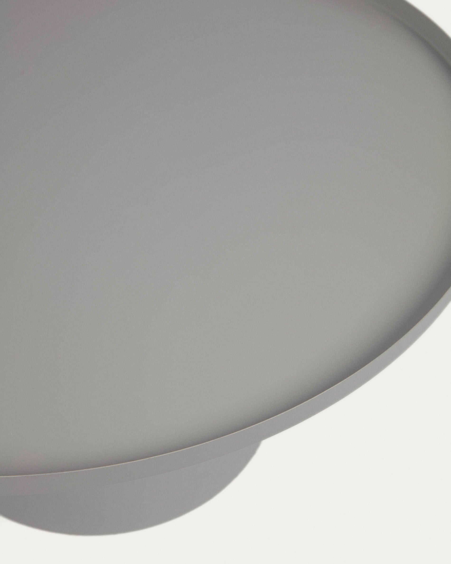 Fleksa round side table in grey metal Ø 72 cm - Detail
