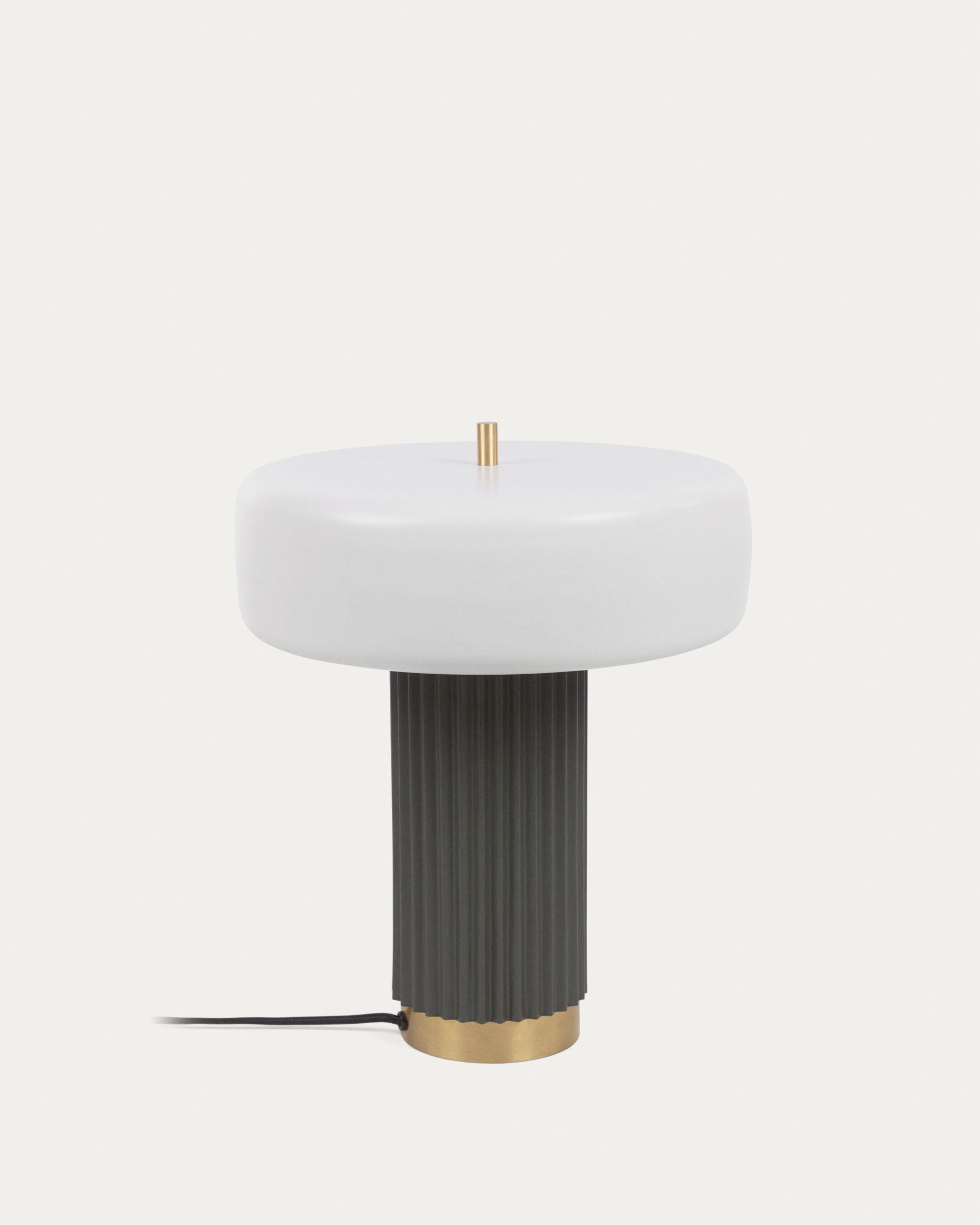 Serenella asztali lámpa fém kivitelben, fehér és zöld festett befejezéssel, UK adapterrel