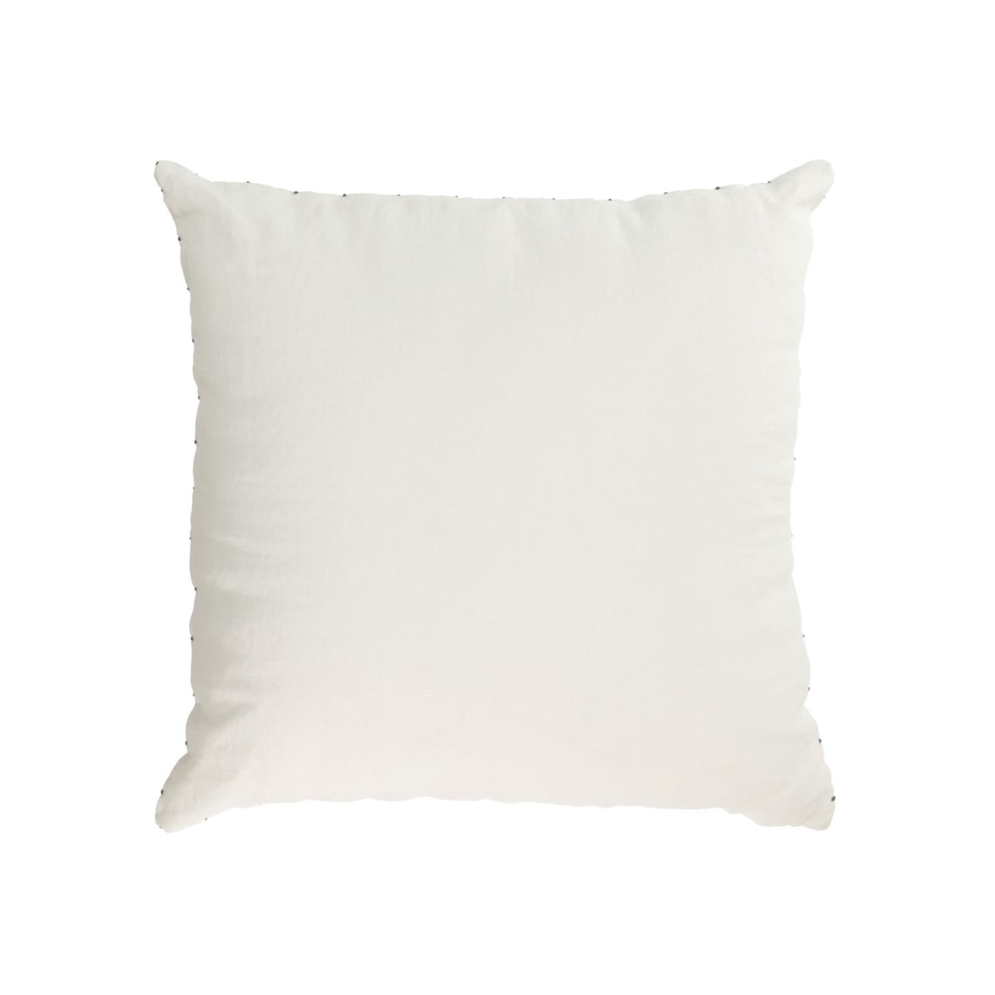 Elmina 100% linen cushion cover in white 45 x 45 cm - Product Image