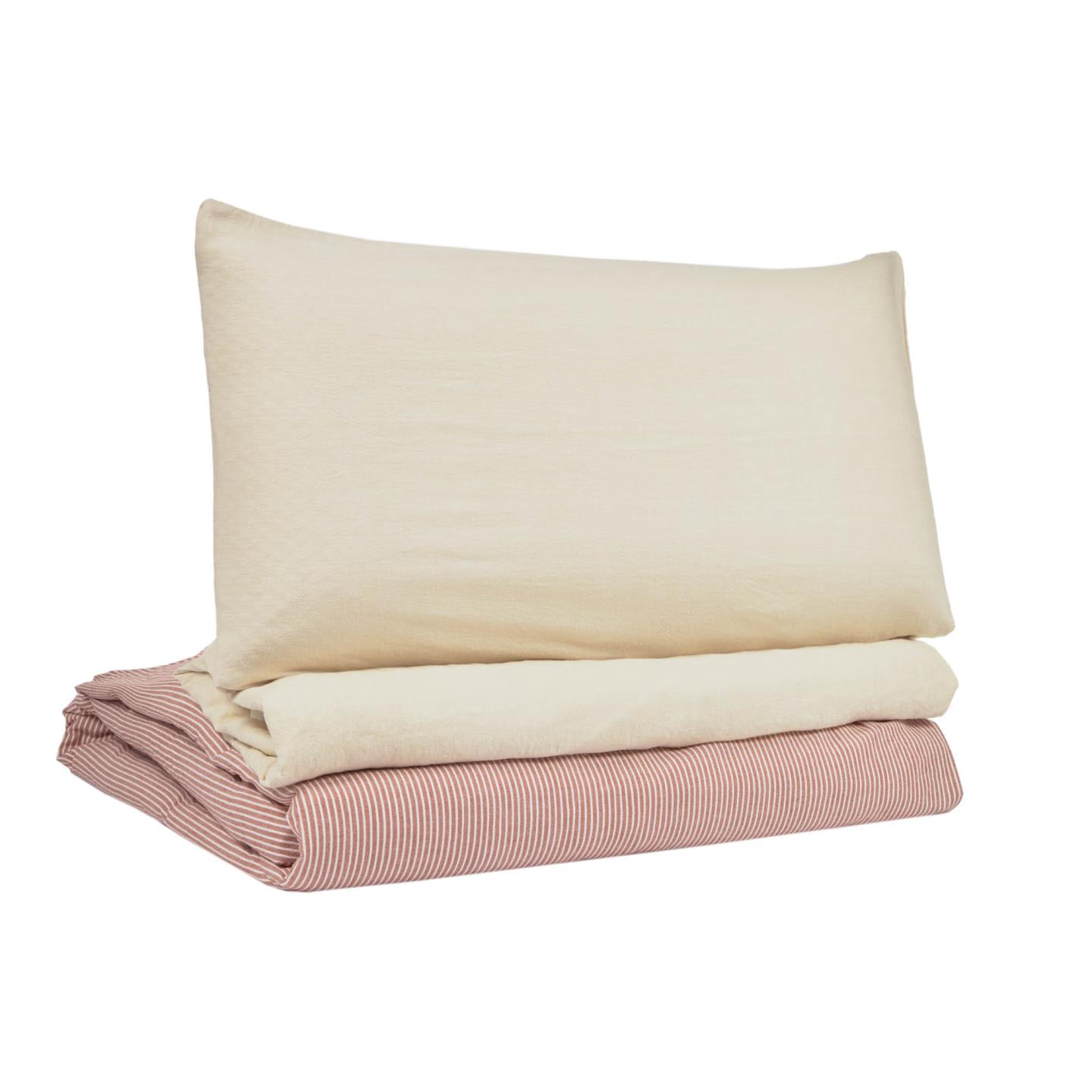 Giorgii bed cover, sheet and pillowcase set made of organic GOTS-certified cotton 90 x 190 cm